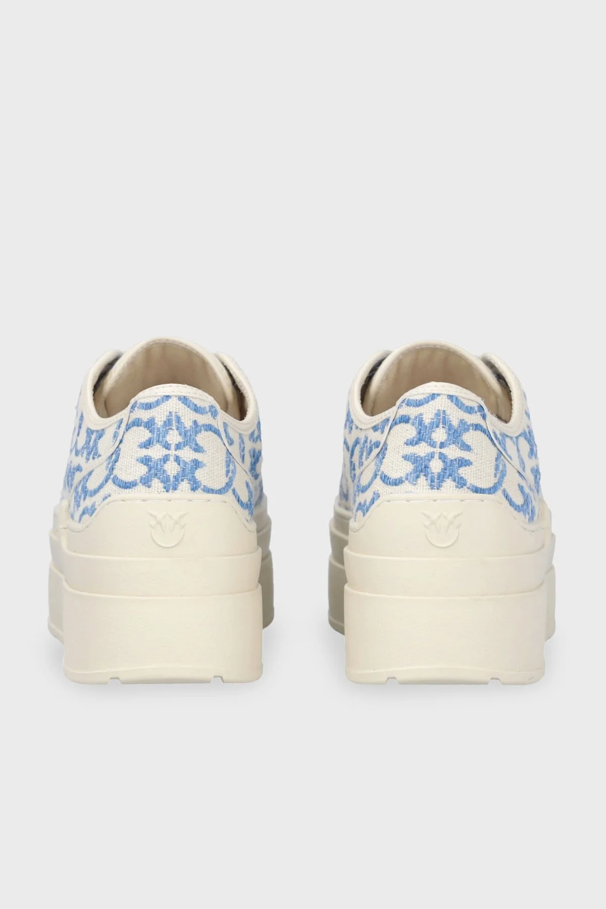 Pinko Platform Sneaker Bayan Ayakkabı SS0013 T006 E96 EKRU-MAVİ - 6