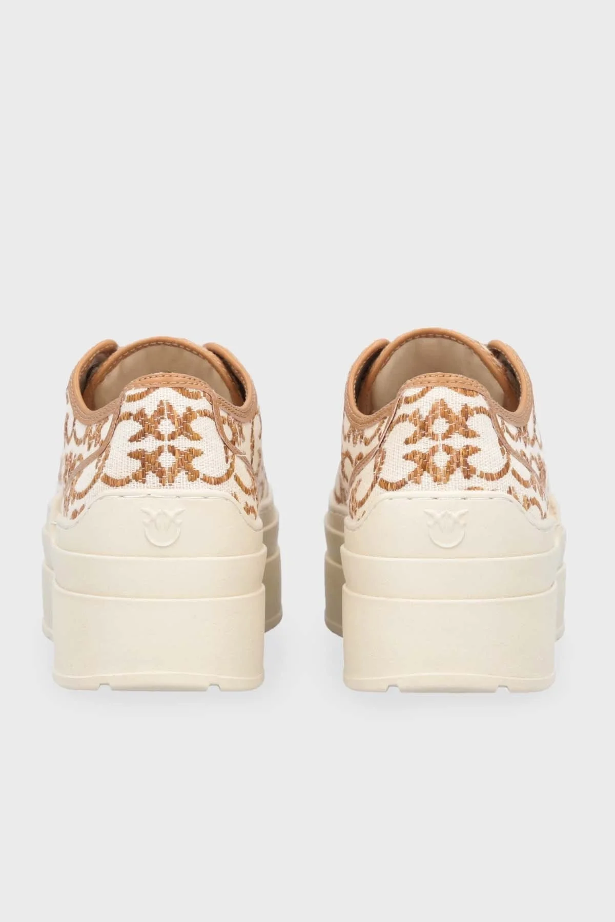 Pinko Platform Sneaker Bayan Ayakkabı SS0013T006N63 EKRU-KAHVE - 13