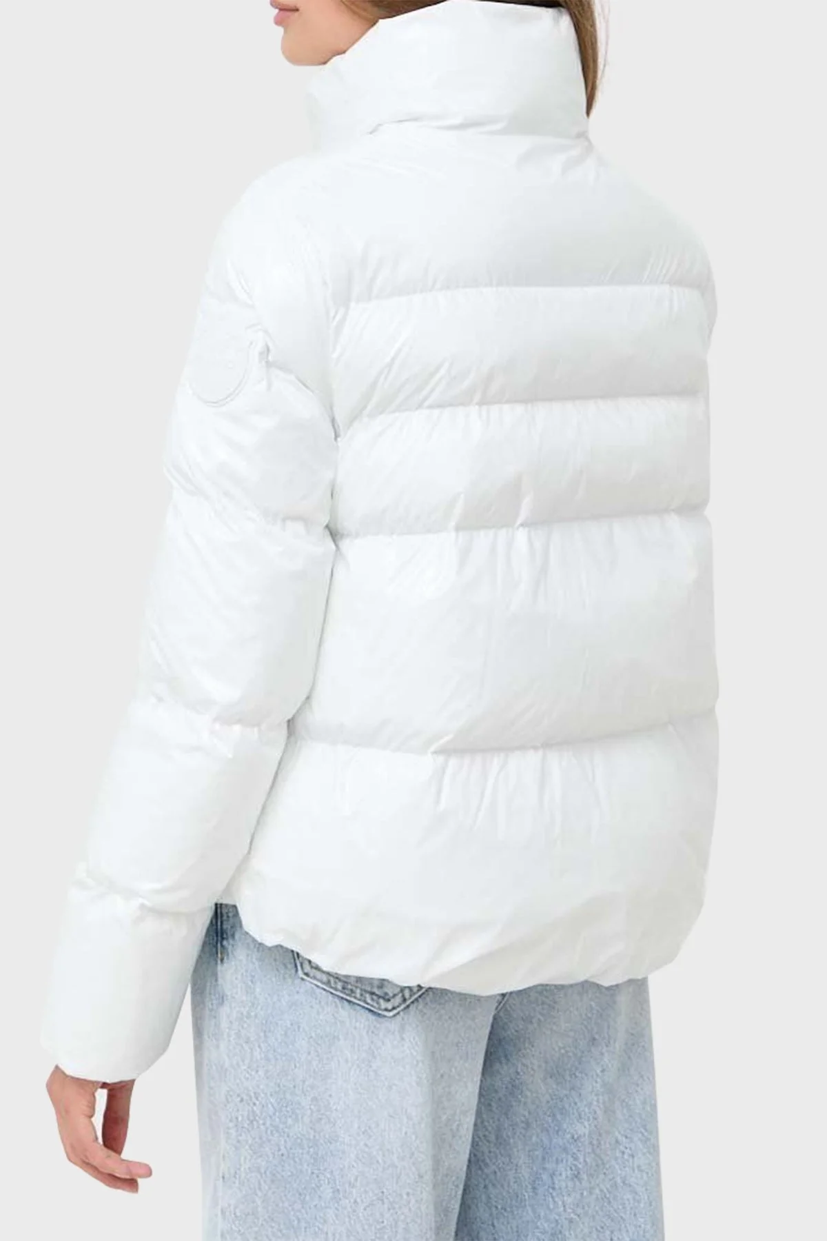 Pinko Regular Fit Dik Yaka Şişme Bayan Mont 101598 A11K Z05 BEYAZ - 2