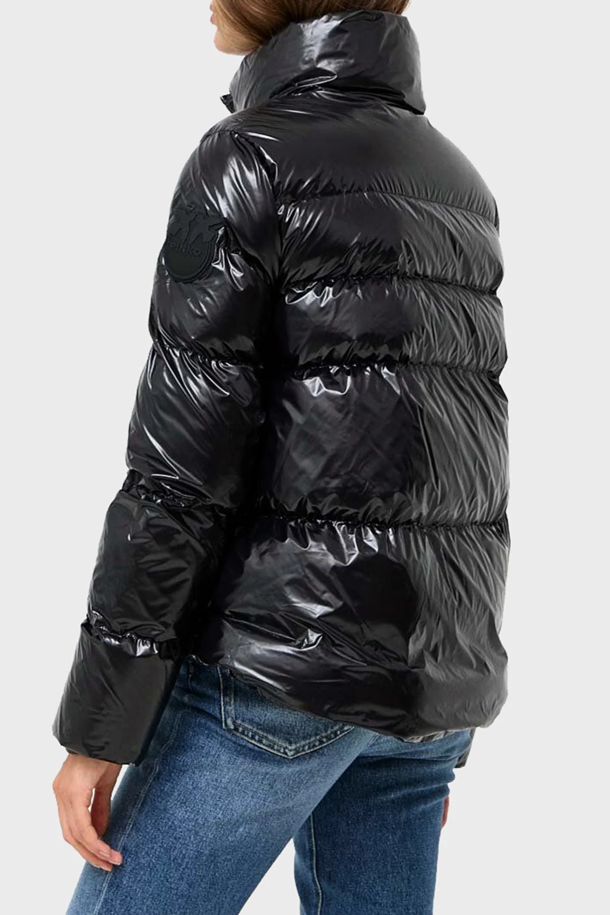 Pinko Regular Fit Dik Yaka Şişme Bayan Mont 101598 A11K Z99 SİYAH - 2