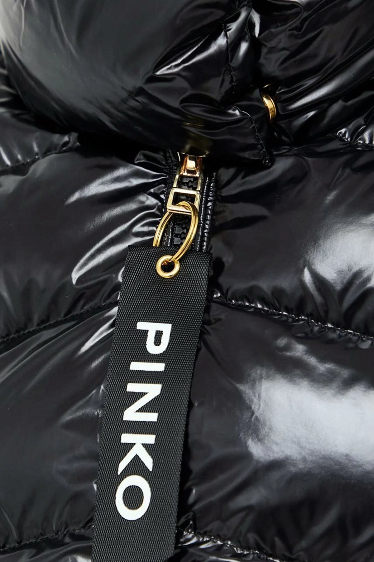 Pinko Regular Fit Dik Yaka Şişme Bayan Mont 101598 A11K Z99 SİYAH - 6
