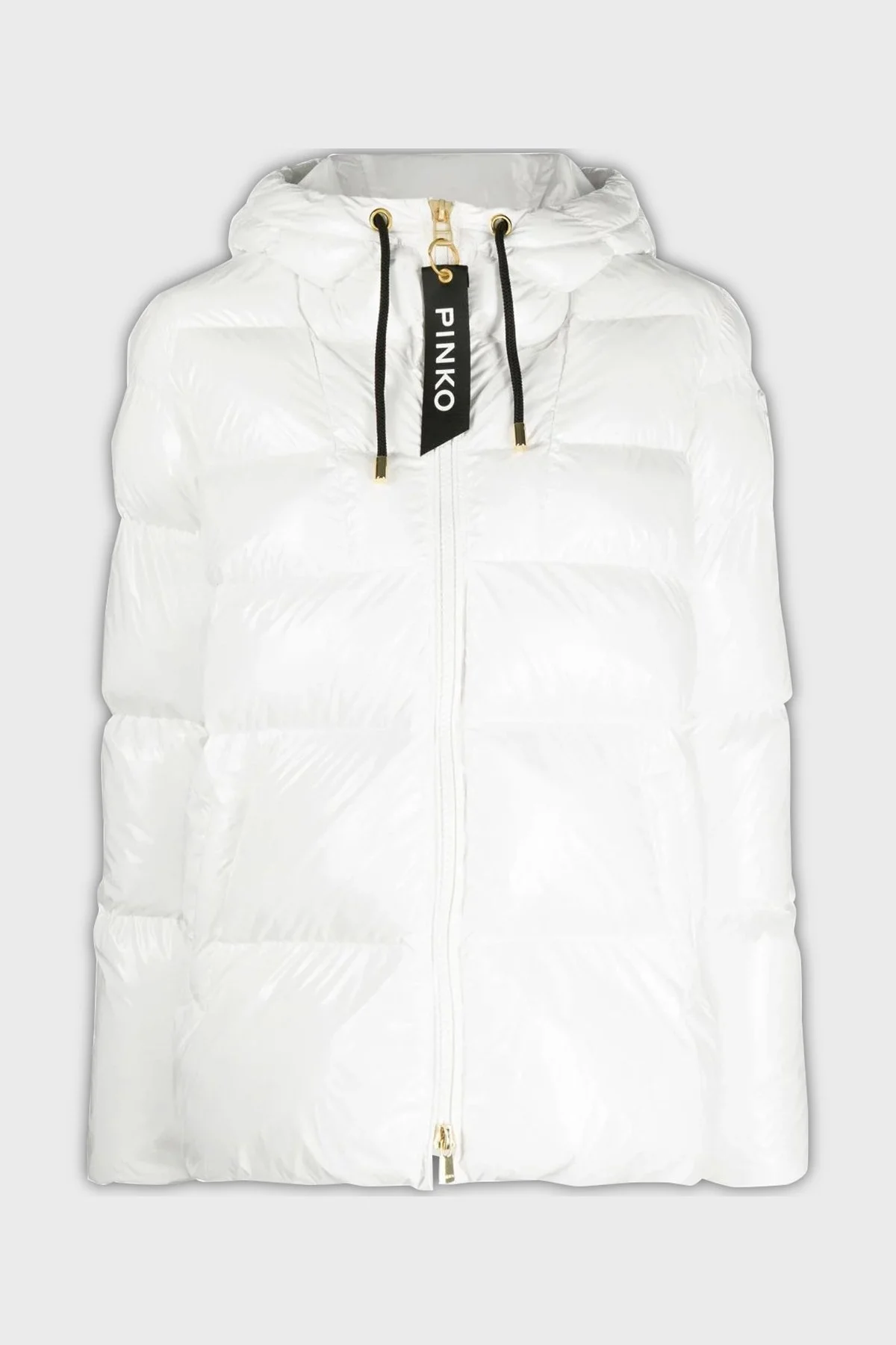 Pinko Regular Fit Kapüşonlu Şişme Bayan Mont 101597 A11K Z05 BEYAZ - 4