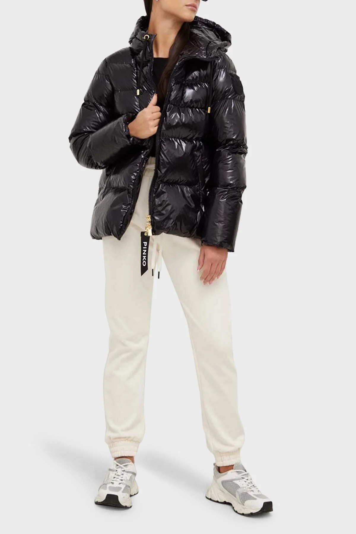 Pinko Regular Fit Kapüşonlu Şişme Bayan Mont 101597 A11K Z99 SİYAH - 3