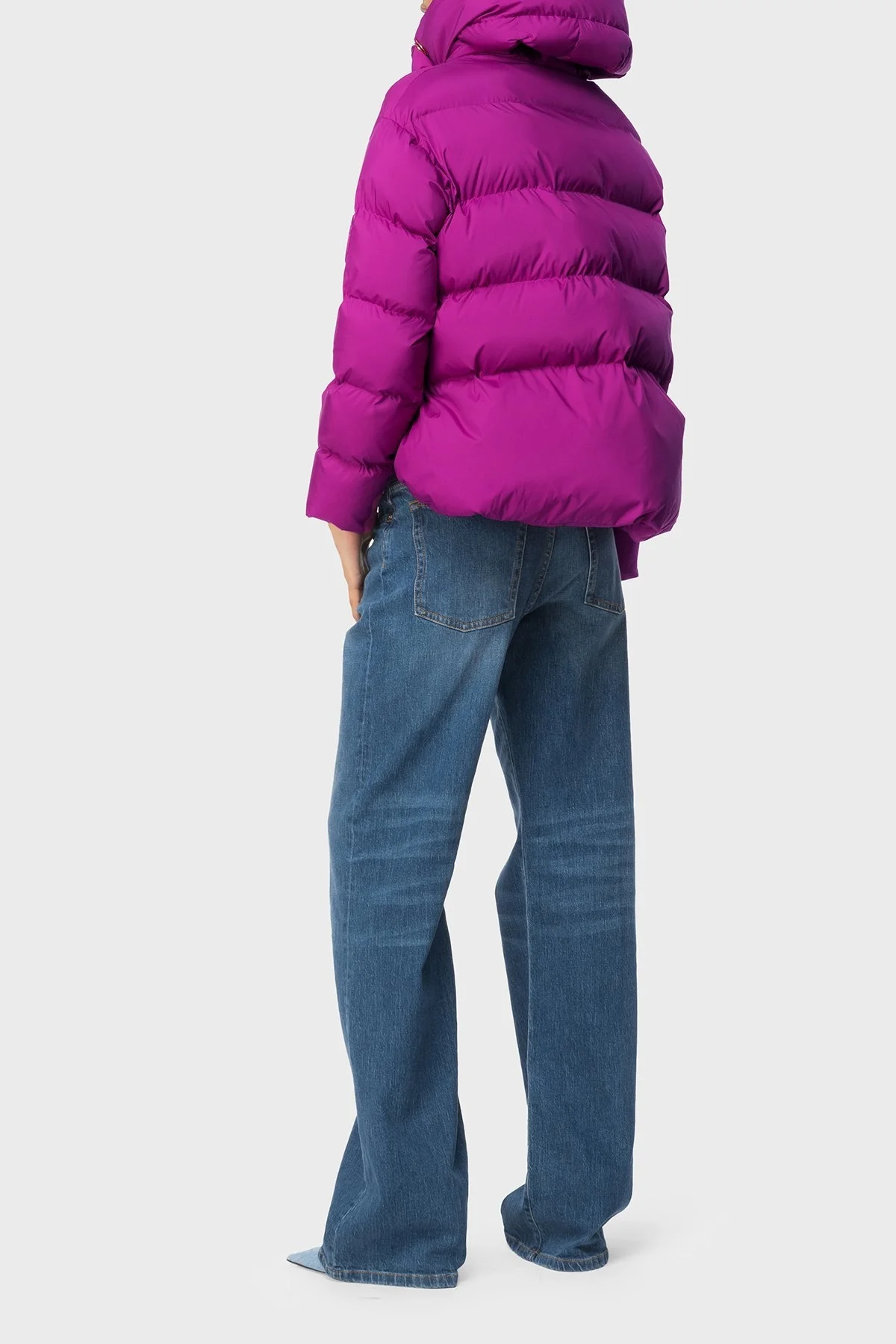 Pinko Regular Fit Kapüşonlu Şişme Bayan Mont 101602 A11N VIB FUŞYA - 2