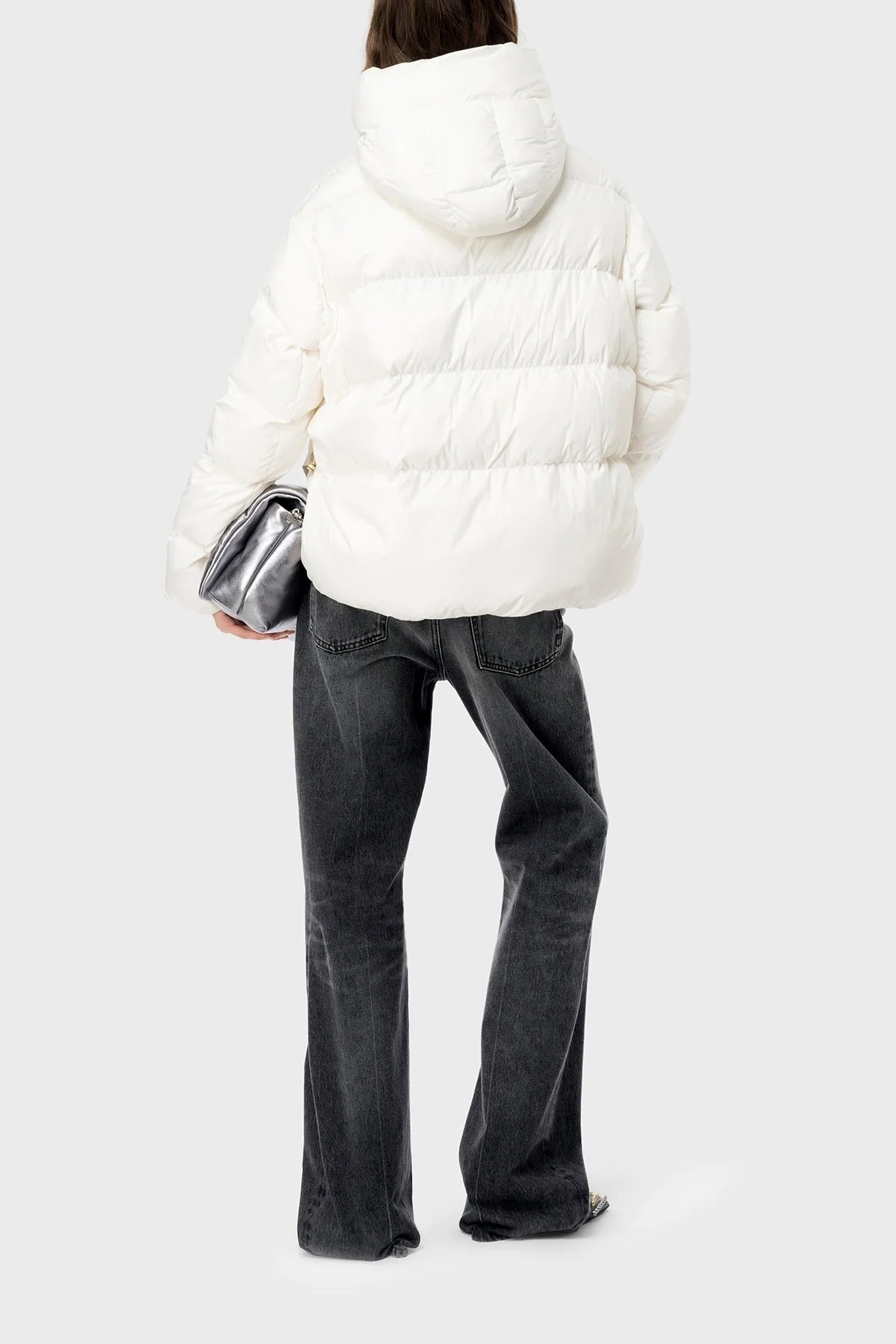 Pinko Regular Fit Kapüşonlu Şişme Bayan Mont 101602 A11N Z07 BEYAZ - 2