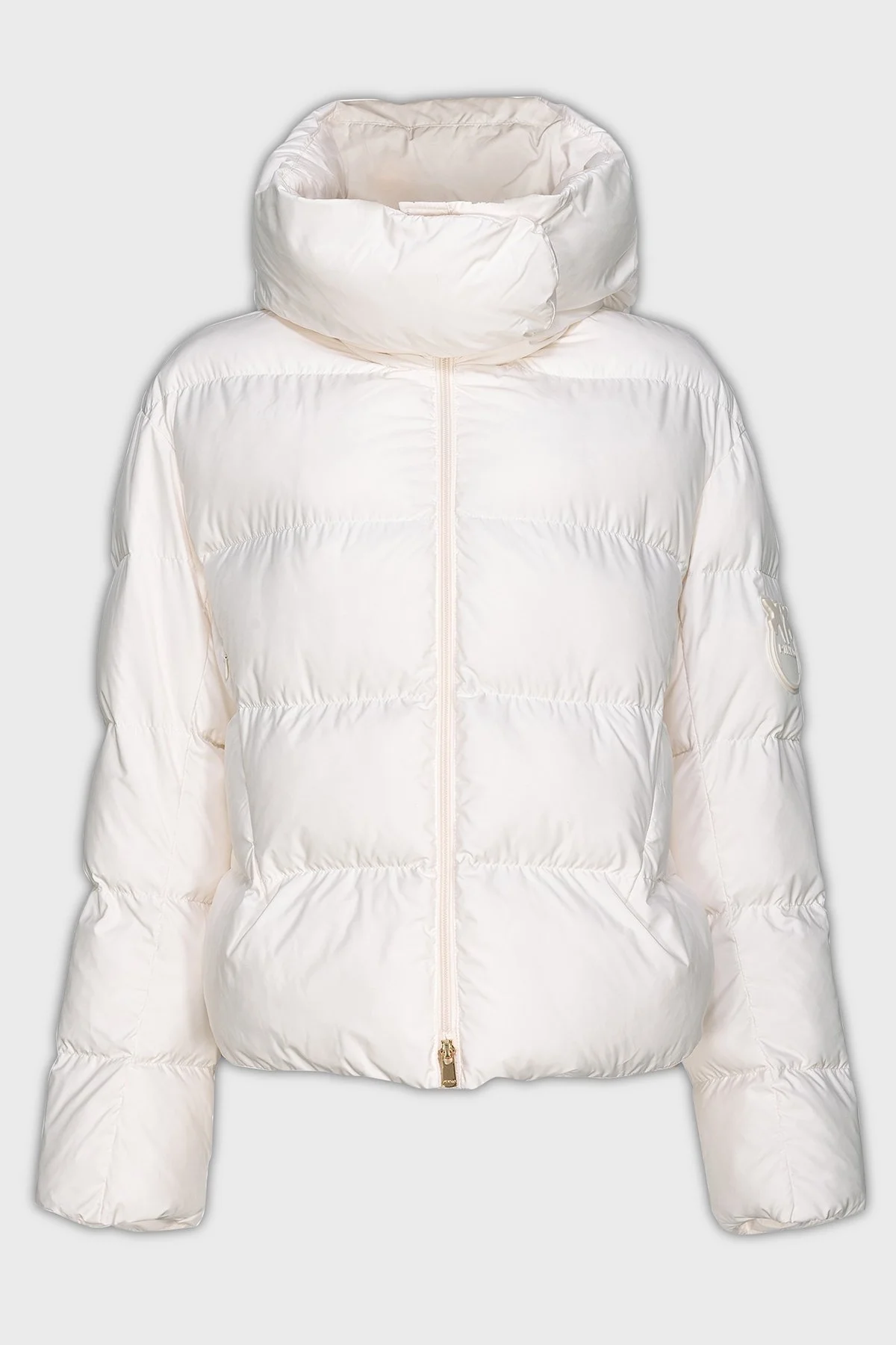 Pinko Regular Fit Kapüşonlu Şişme Bayan Mont 101602 A11N Z07 BEYAZ - 5