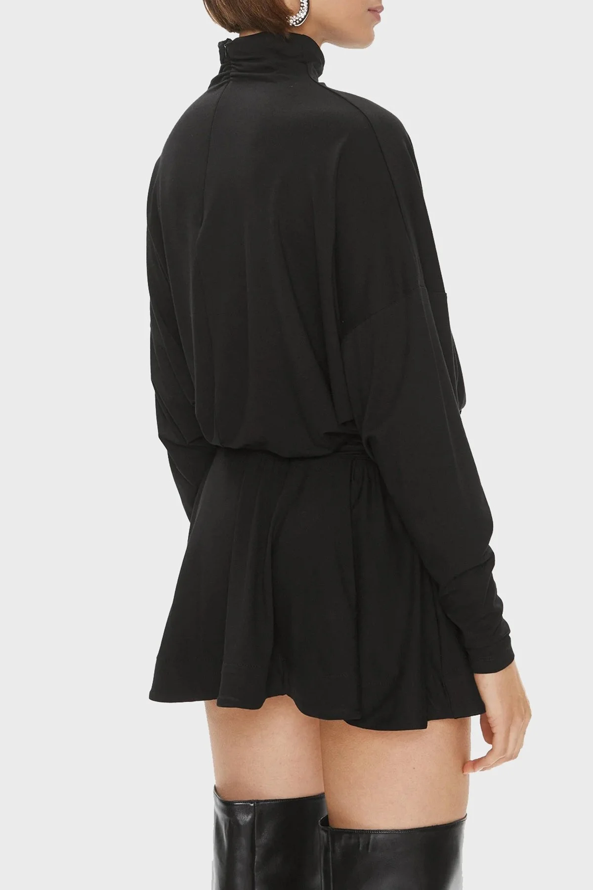 Pinko Regular Fit Yarım Balıkçı Yaka Mini Bayan Elbise 102193 A1DE Z99 SİYAH - 3