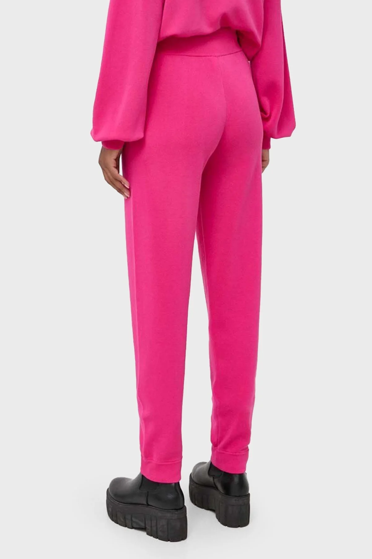 Pinko Regular Fit Yumuşak Dokulu Jogger Triko Bayan Pantolon 101567 A115 N17 PEMBE - 7