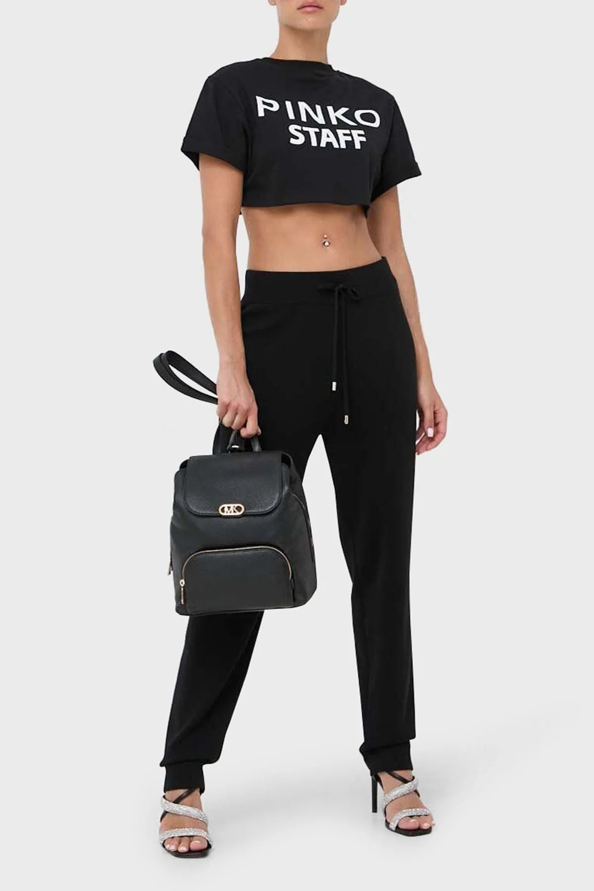 Pinko Regular Fit Yumuşak Dokulu Jogger Triko Bayan Pantolon 101567 A115 Z99 SİYAH - 2