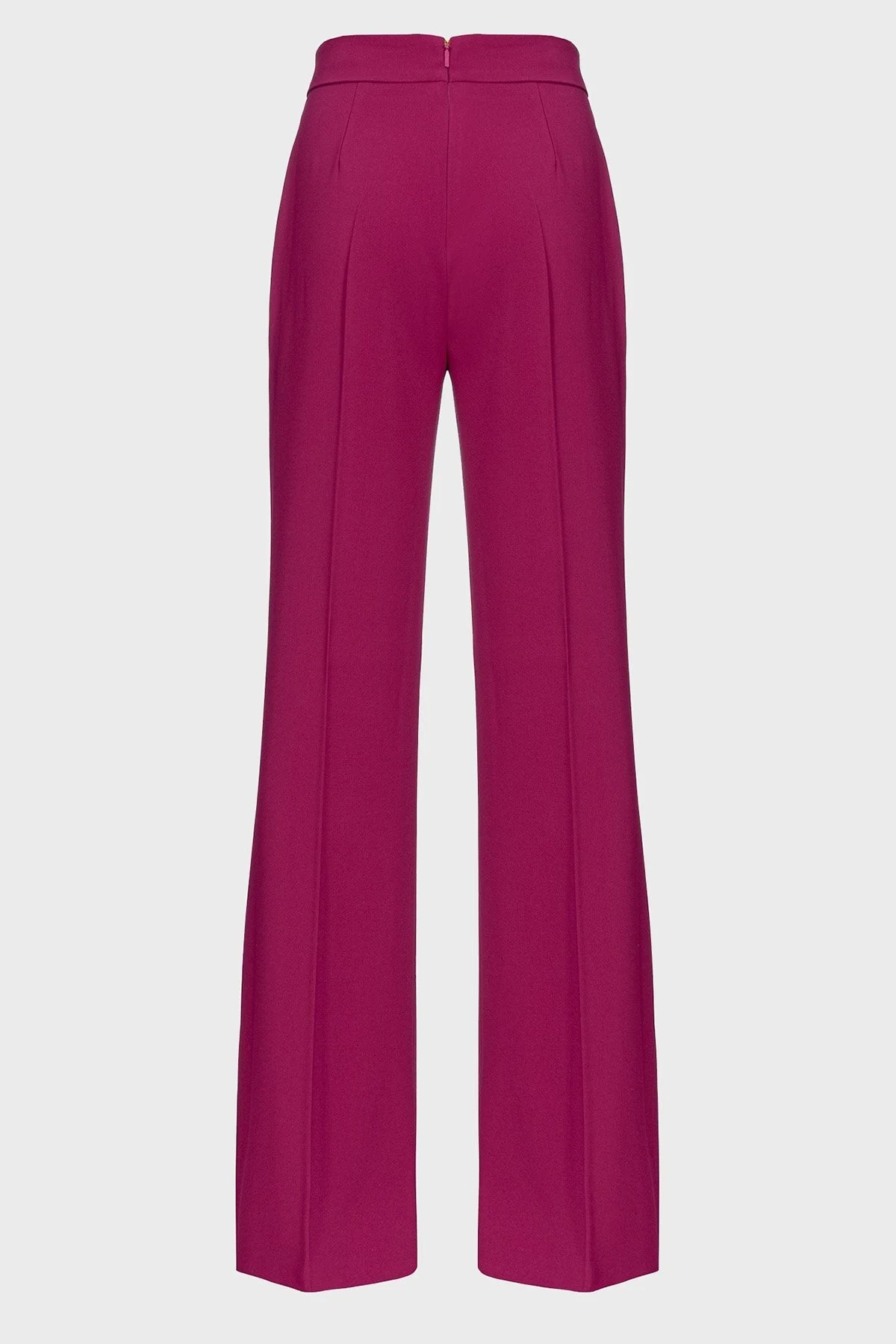Pinko Slim Fit Fermuar ve Düğme Detaylı Yüksek Bel Bol Paça Bayan Pantolon 100055 A14I VIB FUŞYA - 11