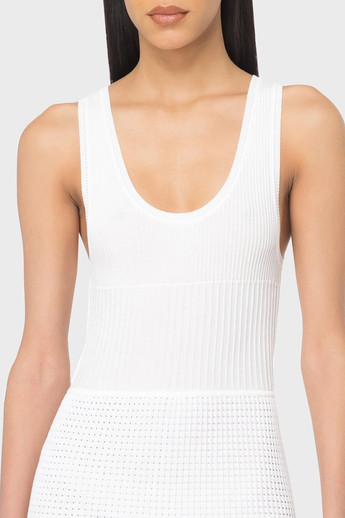 Pinko Slim Fit Yuvarlak Yaka Askılı Midi Bayan Elbise 102957A1N9Z04 BEYAZ - 4