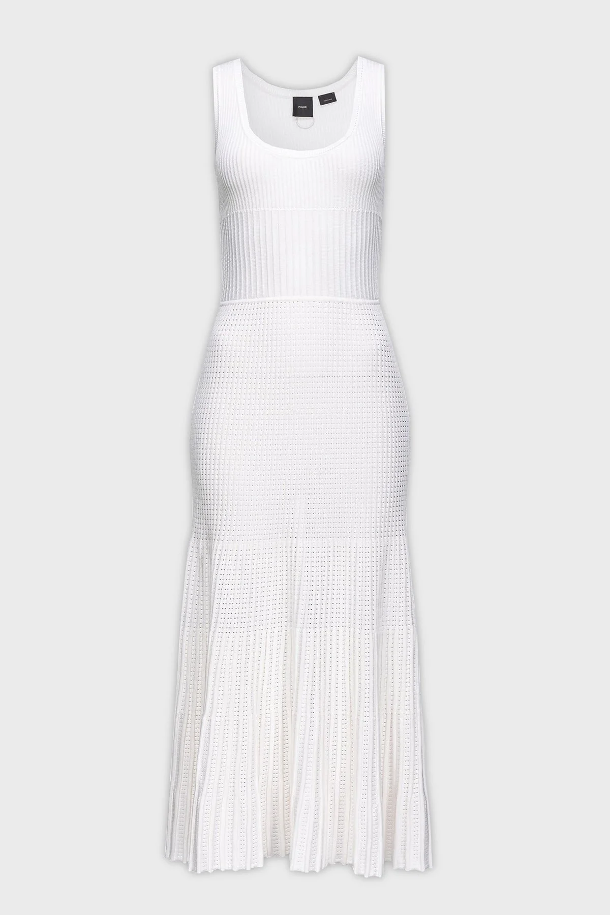 Pinko Slim Fit Yuvarlak Yaka Askılı Midi Bayan Elbise 102957A1N9Z04 BEYAZ - 5