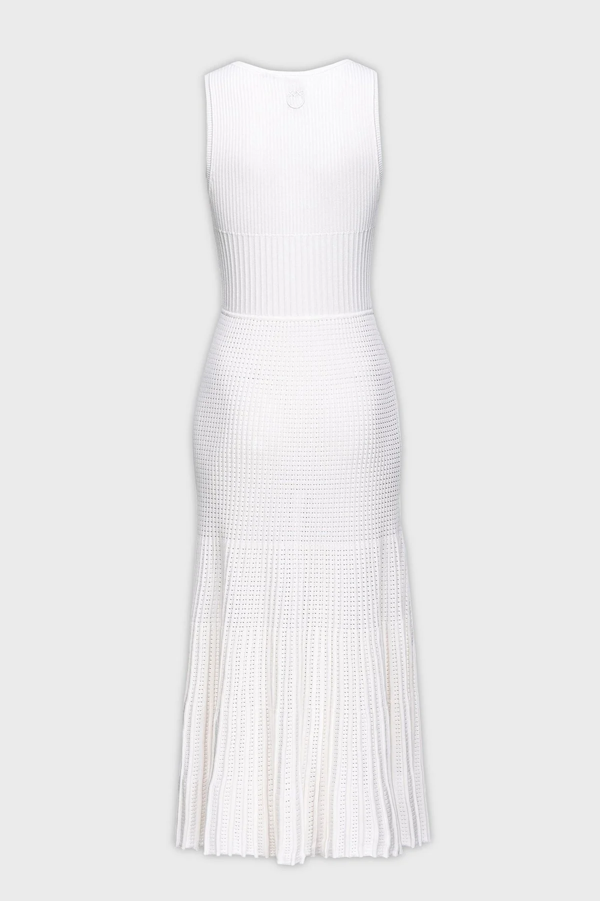Pinko Slim Fit Yuvarlak Yaka Askılı Midi Bayan Elbise 102957A1N9Z04 BEYAZ - 6