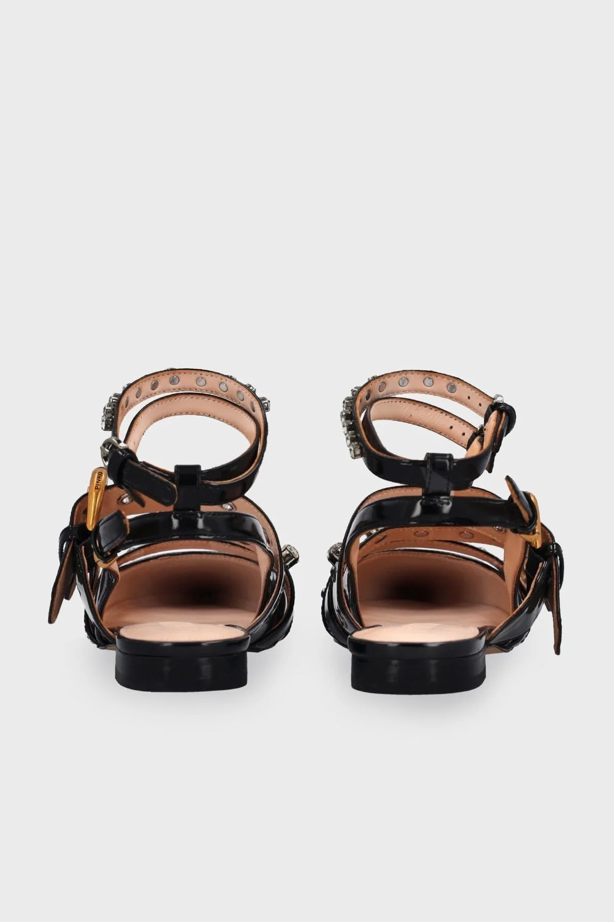 Pinko Taşlı Arkası Açık Sivri Burun Deri Bayan Ayakkabı SD0025P006Z99 SİYAH - 6