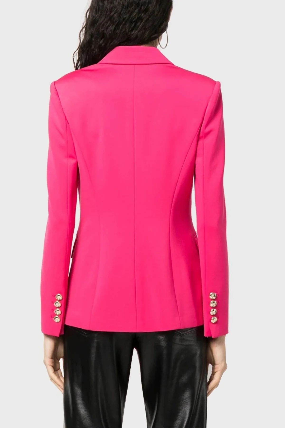 Pinko Tek Düğmeli Regular Fit Blazer Bayan Ceket 100254 A0IG P87 FUŞYA - 7