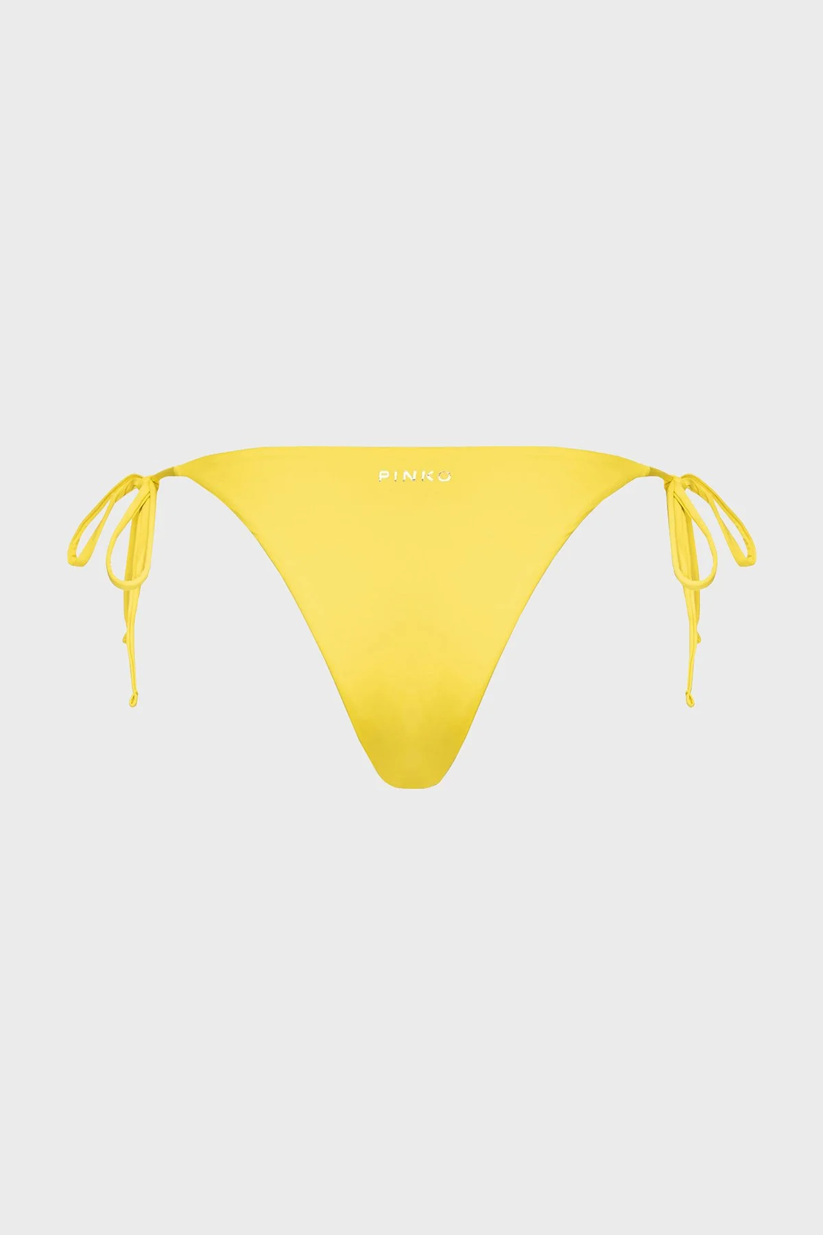 Pinko Yanlardan Bağlamalı Streç Jarse Kadın Bikini Altı 101268 A1PM H17 SARI - 2