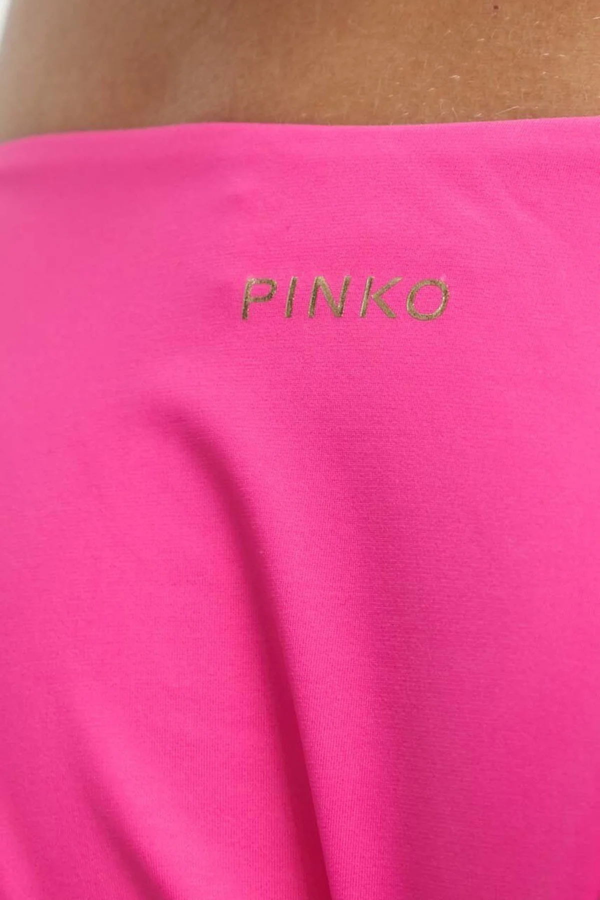 Pinko Yanlardan Bağlamalı Streç Jarse Bayan Bikini Altı 101268 A1PM N17 PEMBE - 8