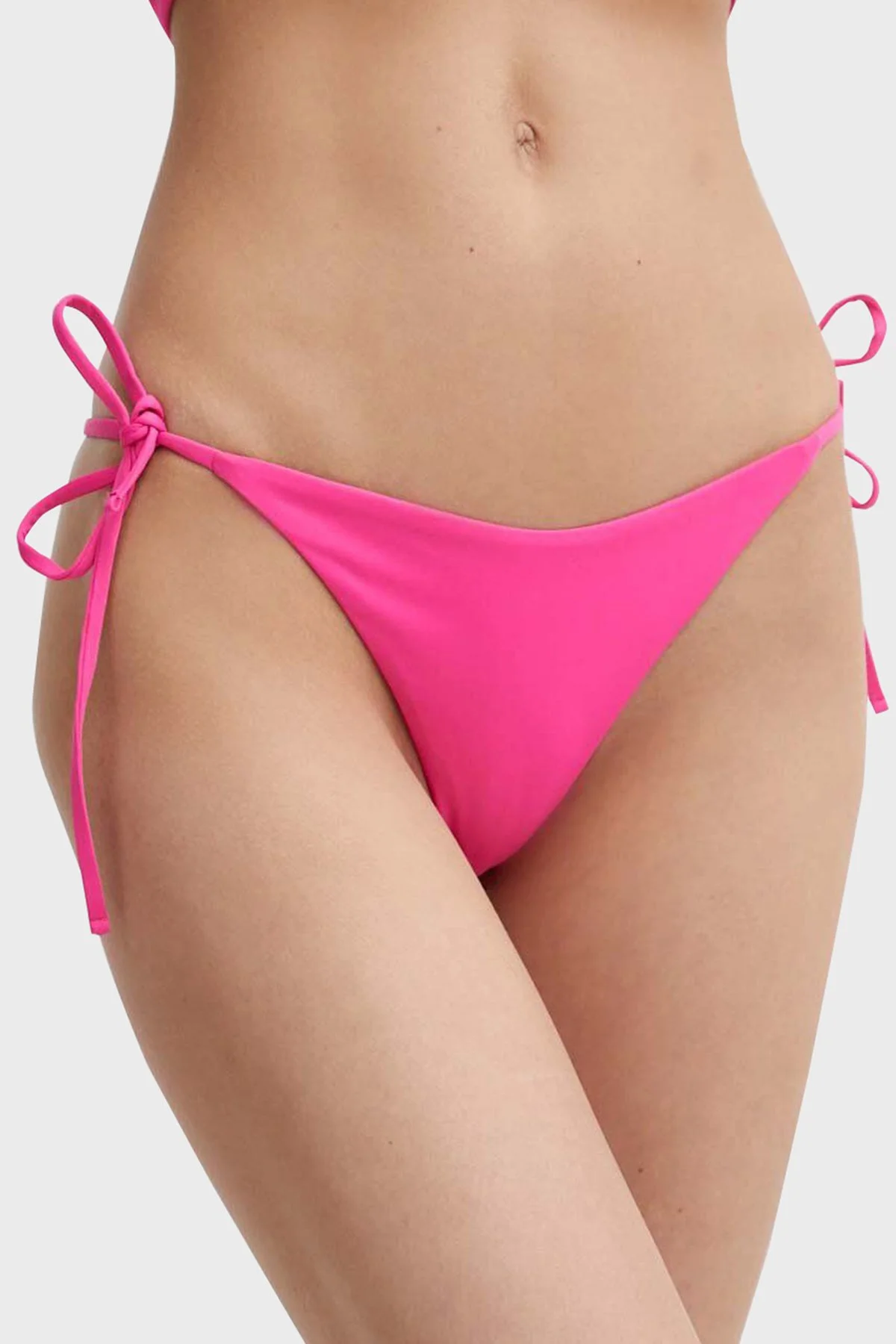 Pinko Yanlardan Bağlamalı Streç Jarse Kadın Bikini Altı 101268 A1PM N17 PEMBE - 1