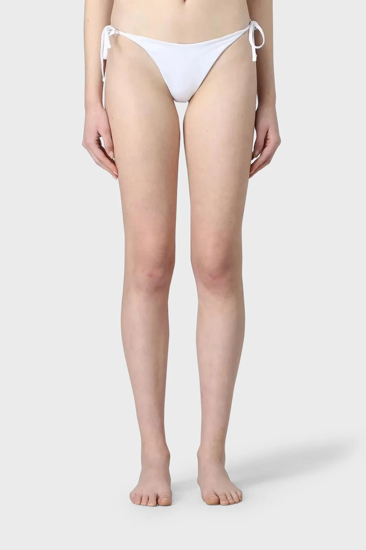 Pinko Yanlardan Bağlamalı Streç Jarse Bayan Bikini Altı 101268 A1PM Z04 BEYAZ - 2