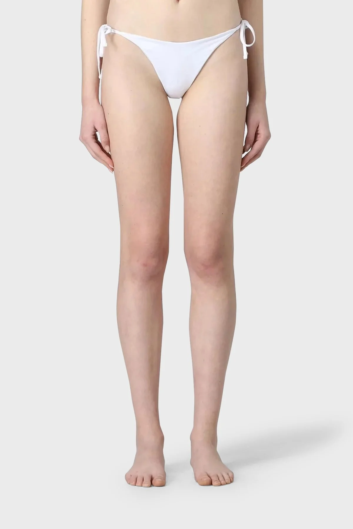 Pinko Yanlardan Bağlamalı Streç Jarse Kadın Bikini Altı 101268 A1PM Z04 BEYAZ - 2