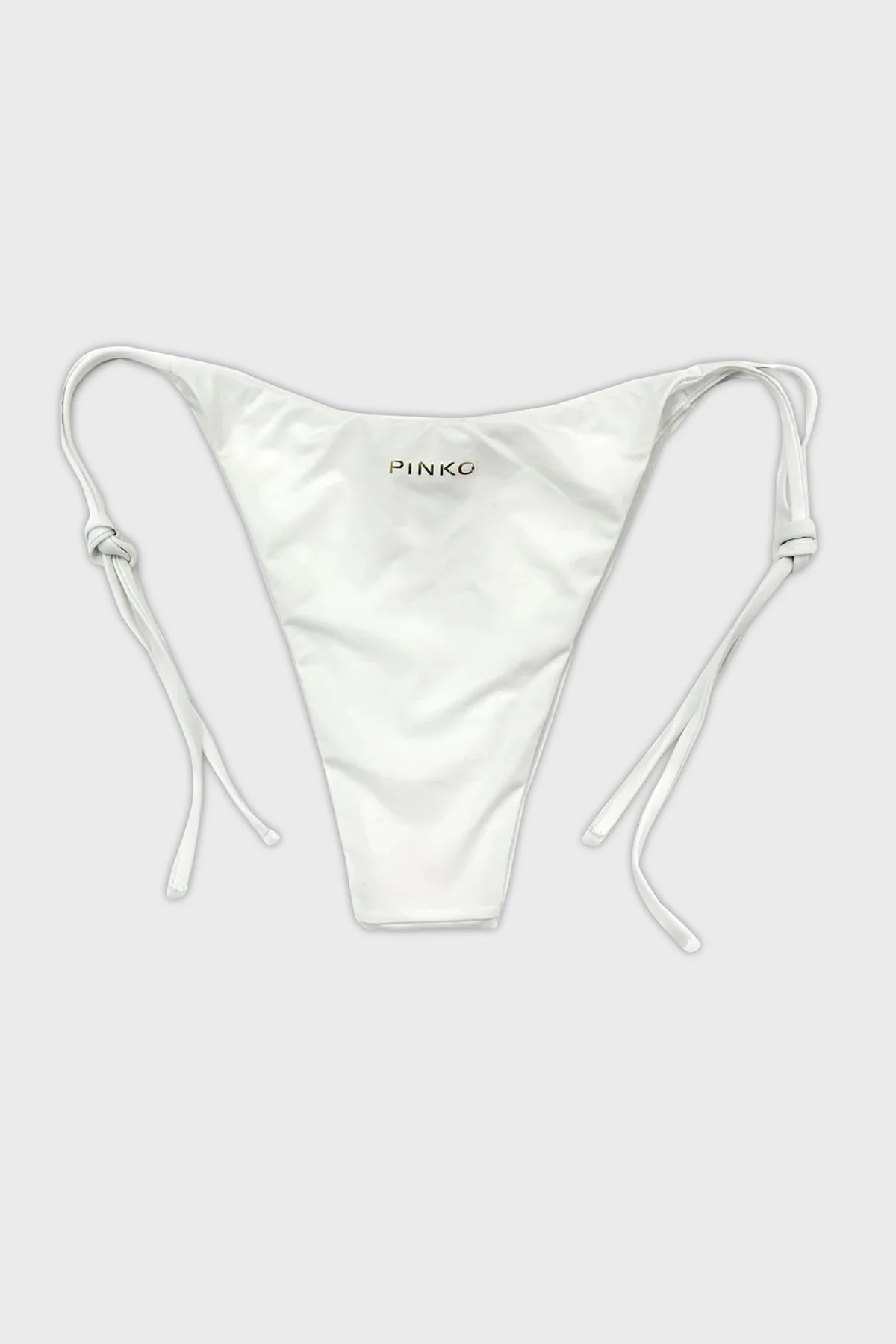 Pinko Yanlardan Bağlamalı Streç Jarse Kadın Bikini Altı 101268 A1PM Z04 BEYAZ - 3
