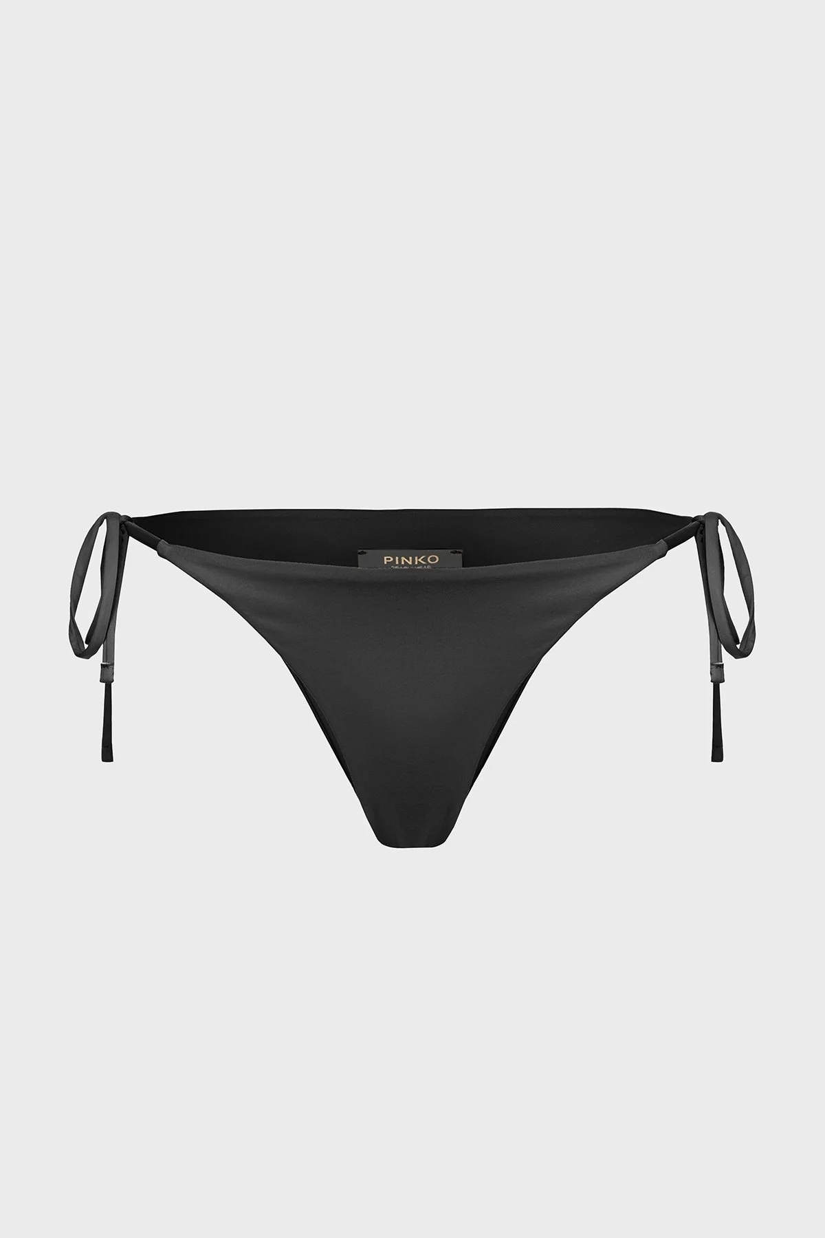 Pinko Yanlardan Bağlamalı Streç Jarse Bayan Bikini Altı 101268 A1PM Z99 SİYAH - 1