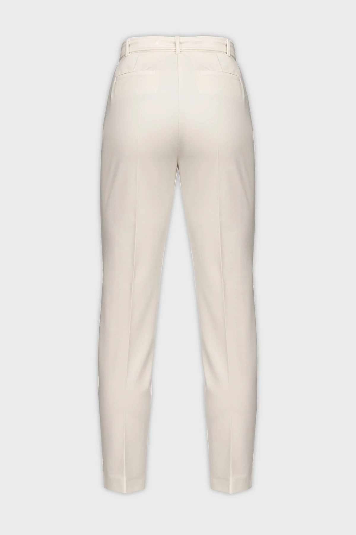 Pinko Yüksek Bel Regular Fit Kumaş Bayan Pantolon 100309 A0KD N96 EKRU - 14