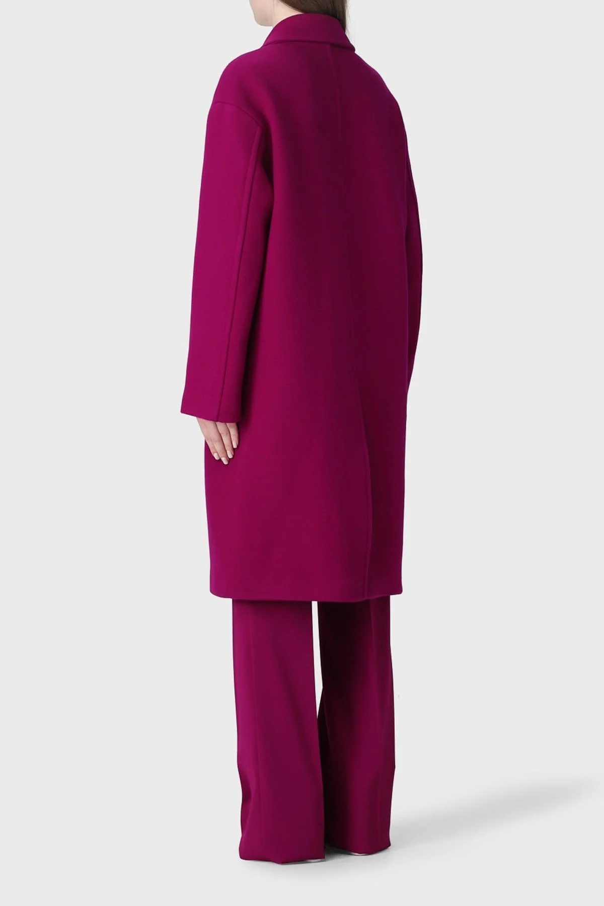 Pinko Yünlü Regular Fit Midi Bayan Kaban 101809 Y7DY VIB FUŞYA - 2