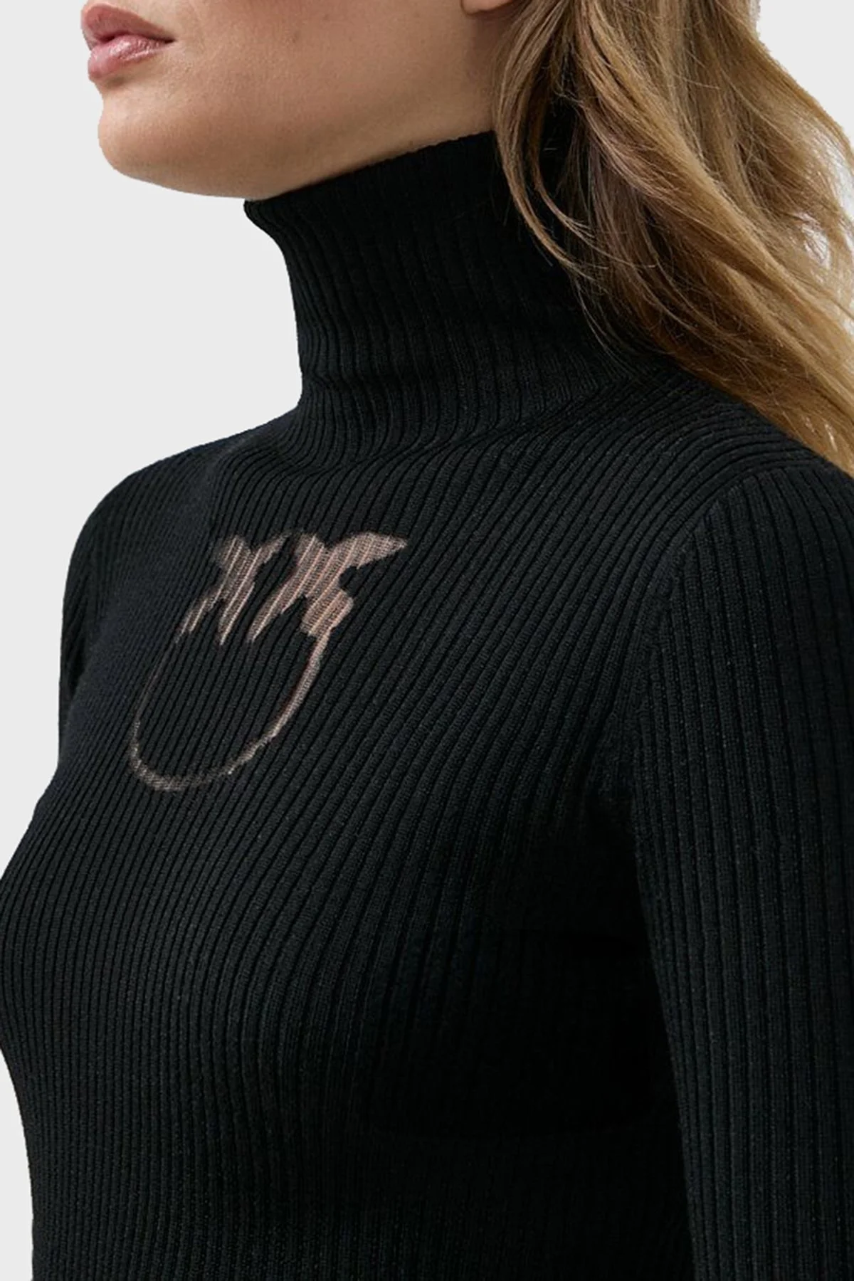 Pinko Yünlü Slim Fit Balıkçı Yaka Bayan Kazak 102020 A18M Z99 SİYAH - 4