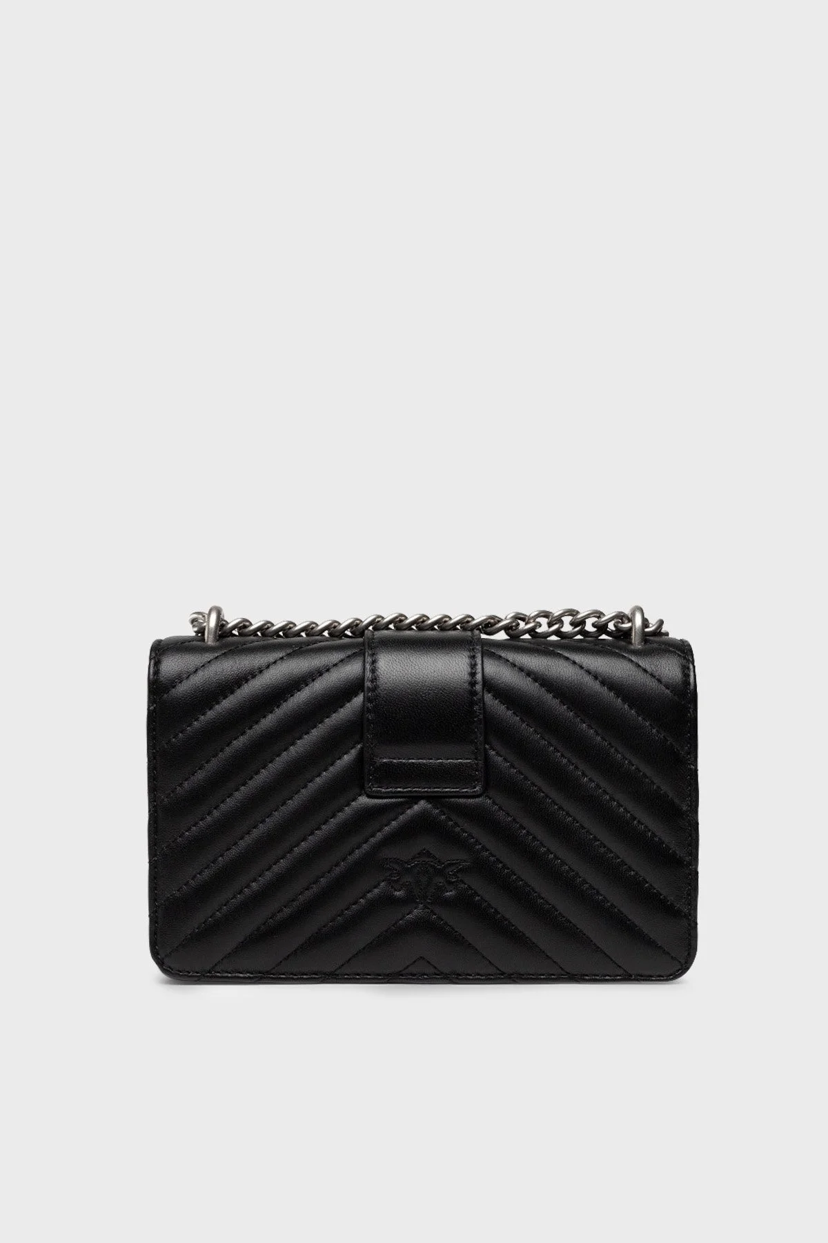 Pinko Zincir Askılı % 100 Deri Bayan Çanta 1P22JU Y7SQ Z99O SİYAH - 5