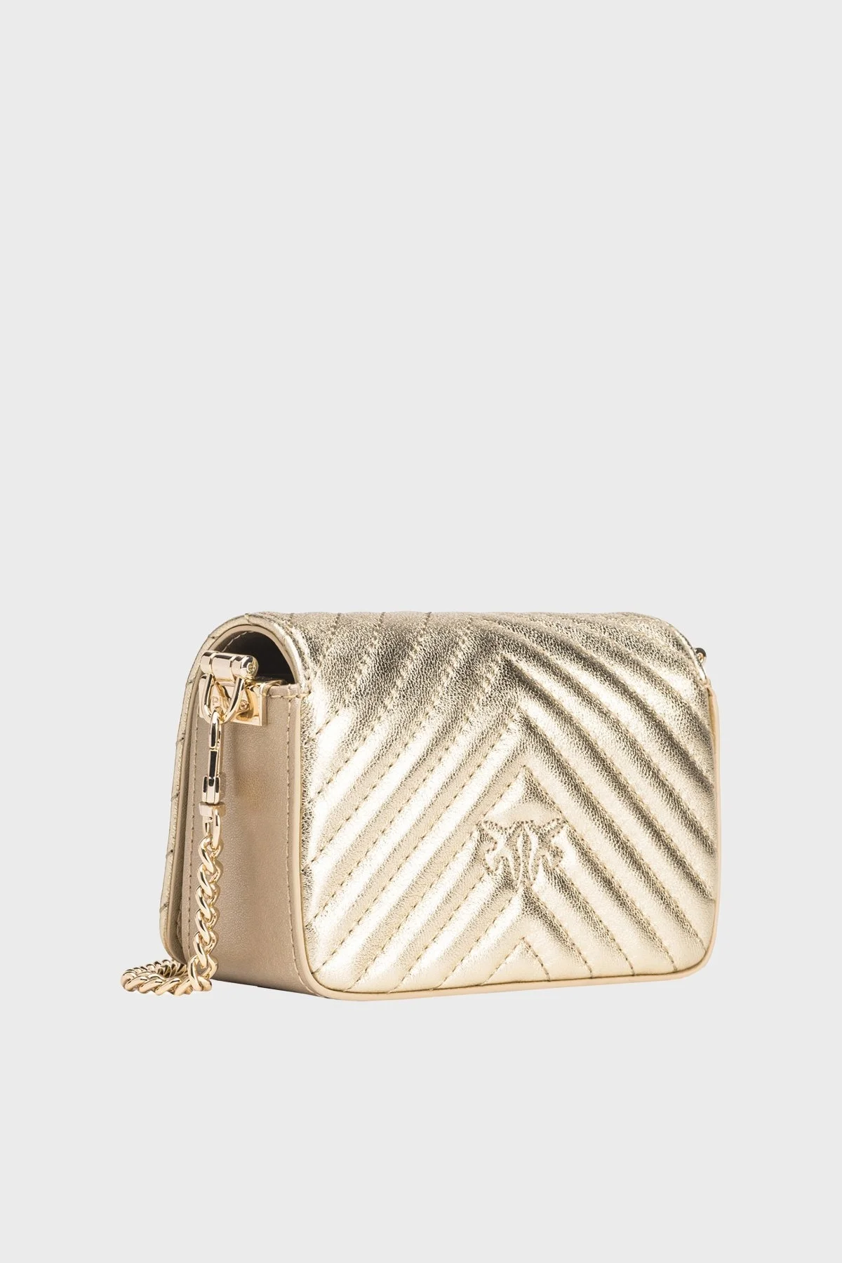 Pinko Zincir Askılı Deri Bayan Çanta 100069 A1JE ZZLB GOLD - 2