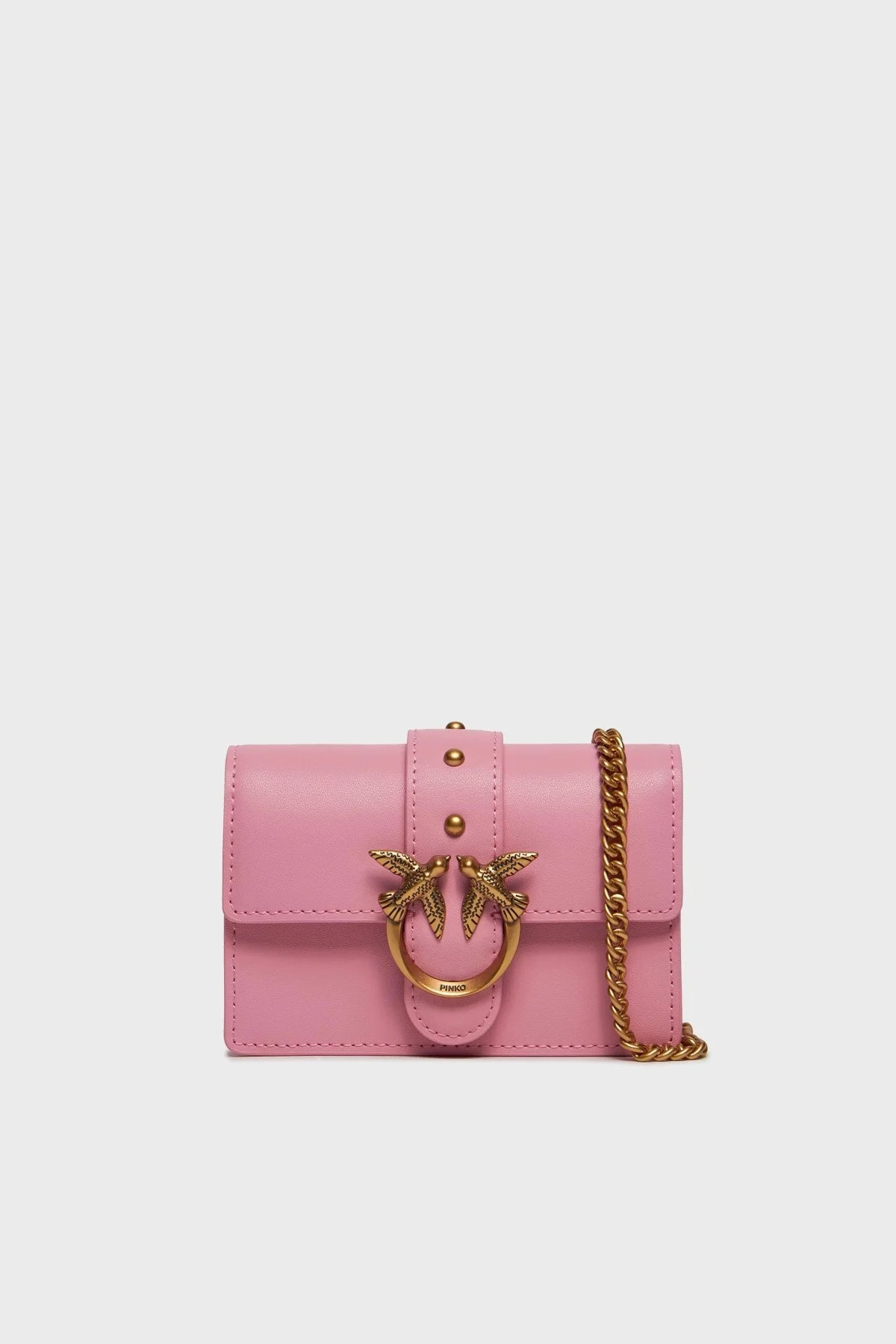 Pinko Zincir Askılı Hakiki Deri Mini Bayan Çanta 100064 A0F1 P31Q PEMBE - 1