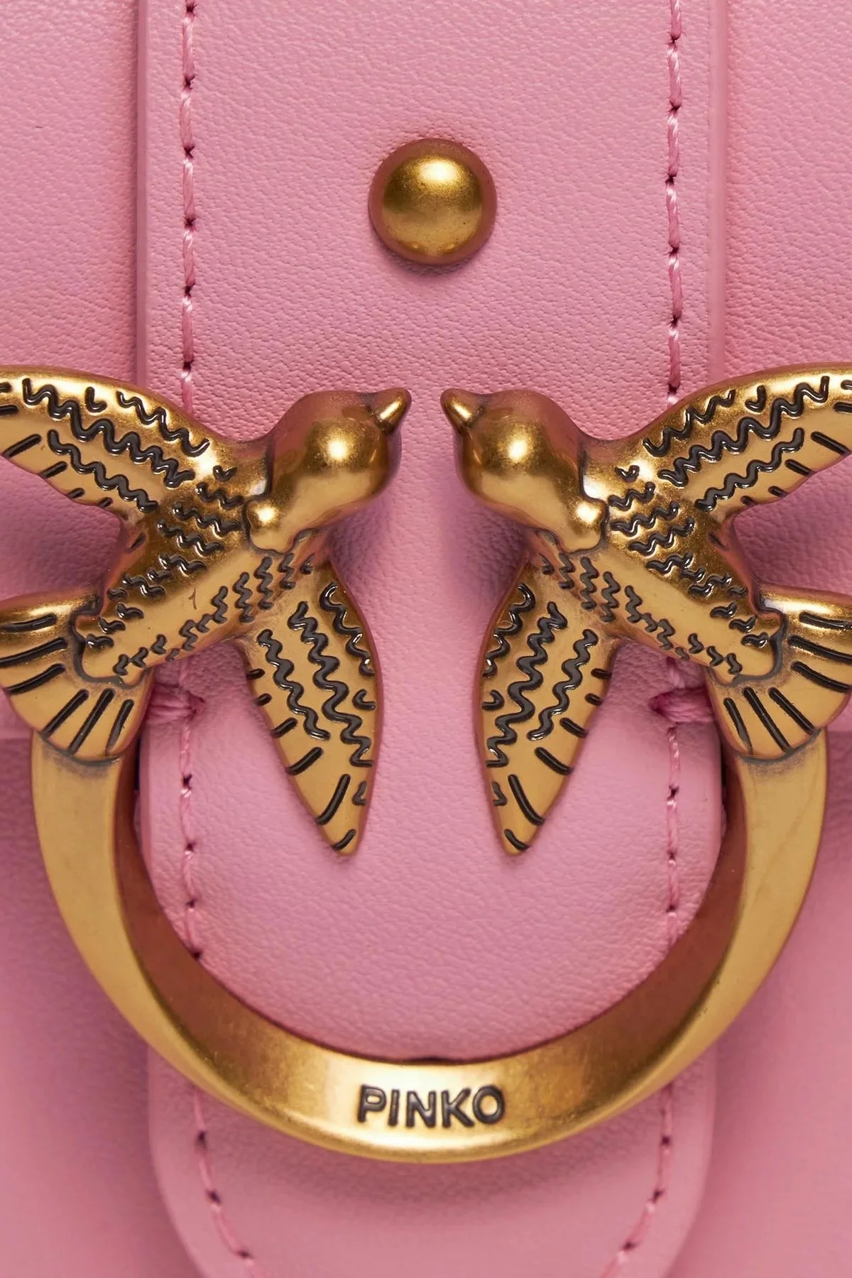 Pinko Zincir Askılı Hakiki Deri Mini Bayan Çanta 100064 A0F1 P31Q PEMBE - 5