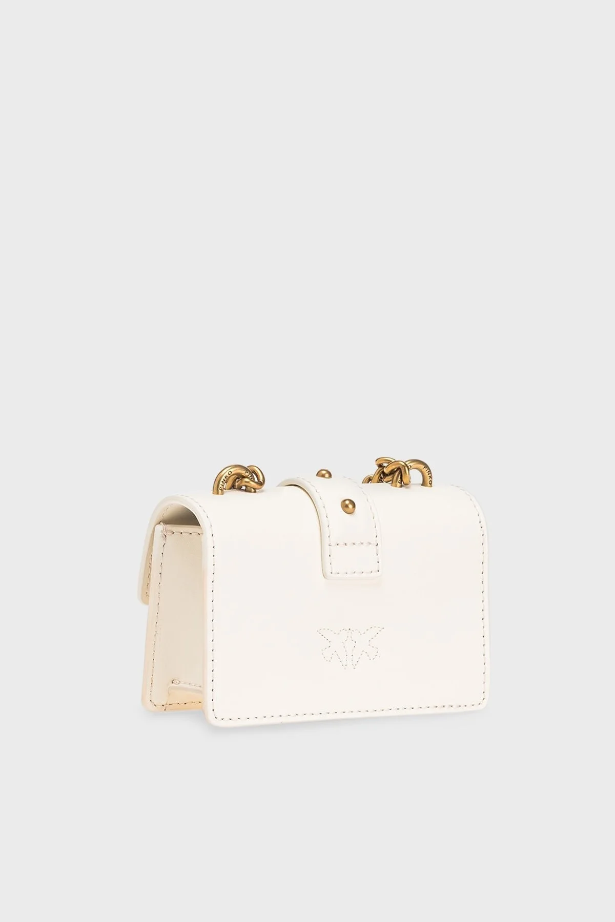 Pinko Zincir Askılı Hakiki Deri Mini Bayan Çanta 100064 A0F1 Z14Q BEYAZ - 2