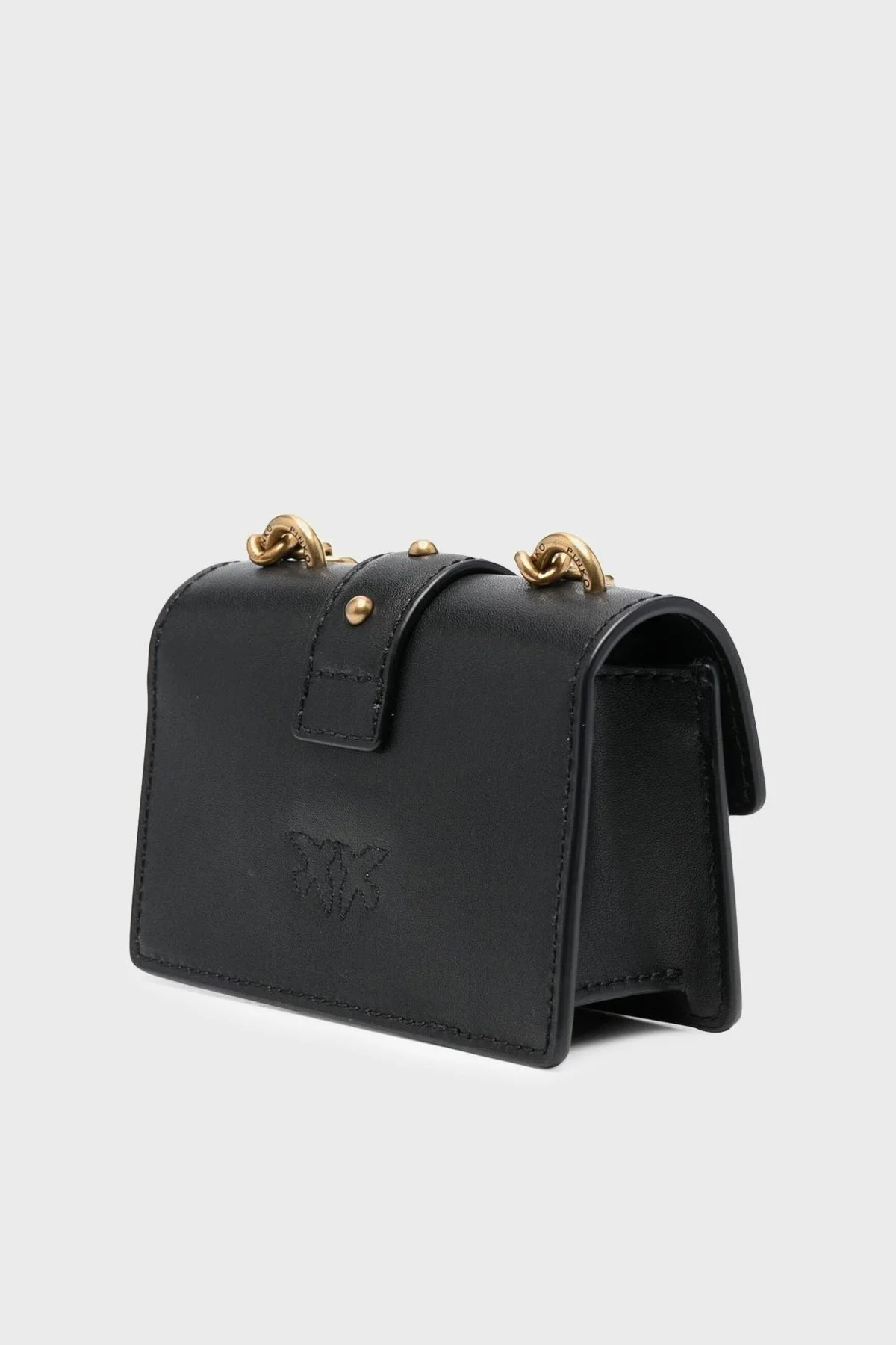 Pinko Zincir Askılı Hakiki Deri Mini Bayan Çanta 100064 A0F1 Z99Q SİYAH - 3