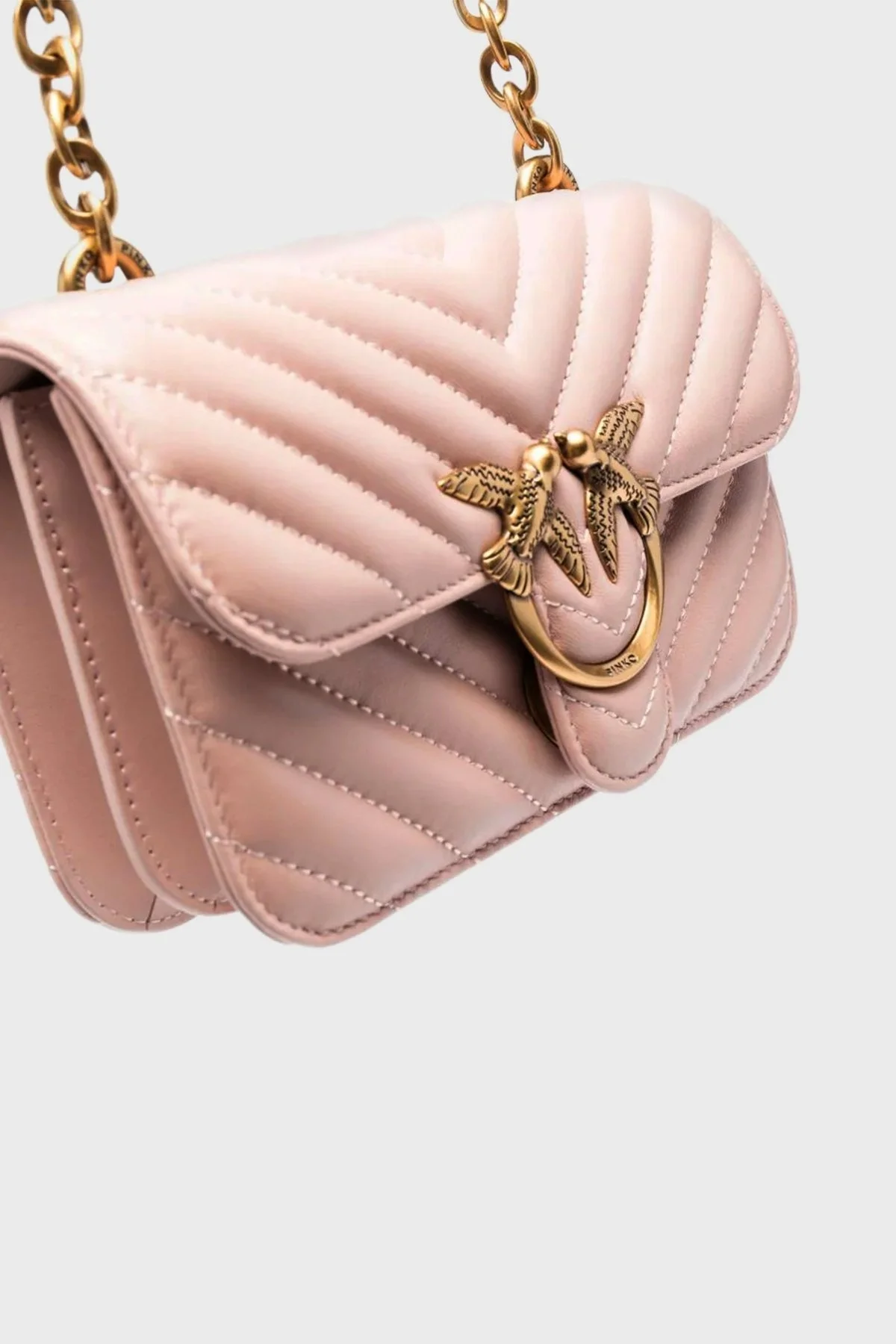 Pinko Zincir Askılı Kapitone Deri Bayan Çanta 100048 A14Q O81Q PUDRA - 5