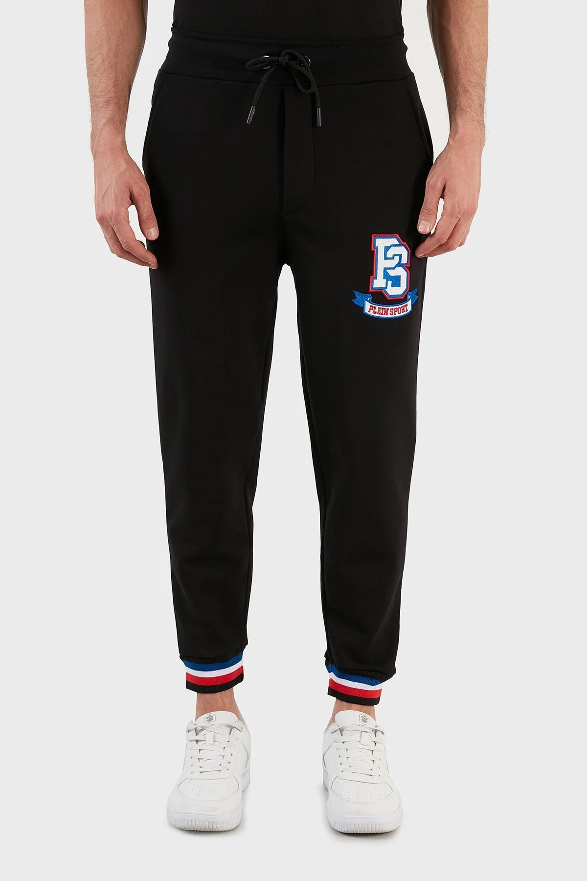 Plein Sport % 100 Pamuk Belden Bağlamalı Cepli Jogger Erkek Pantolon PFPS50699 SİYAH - 2