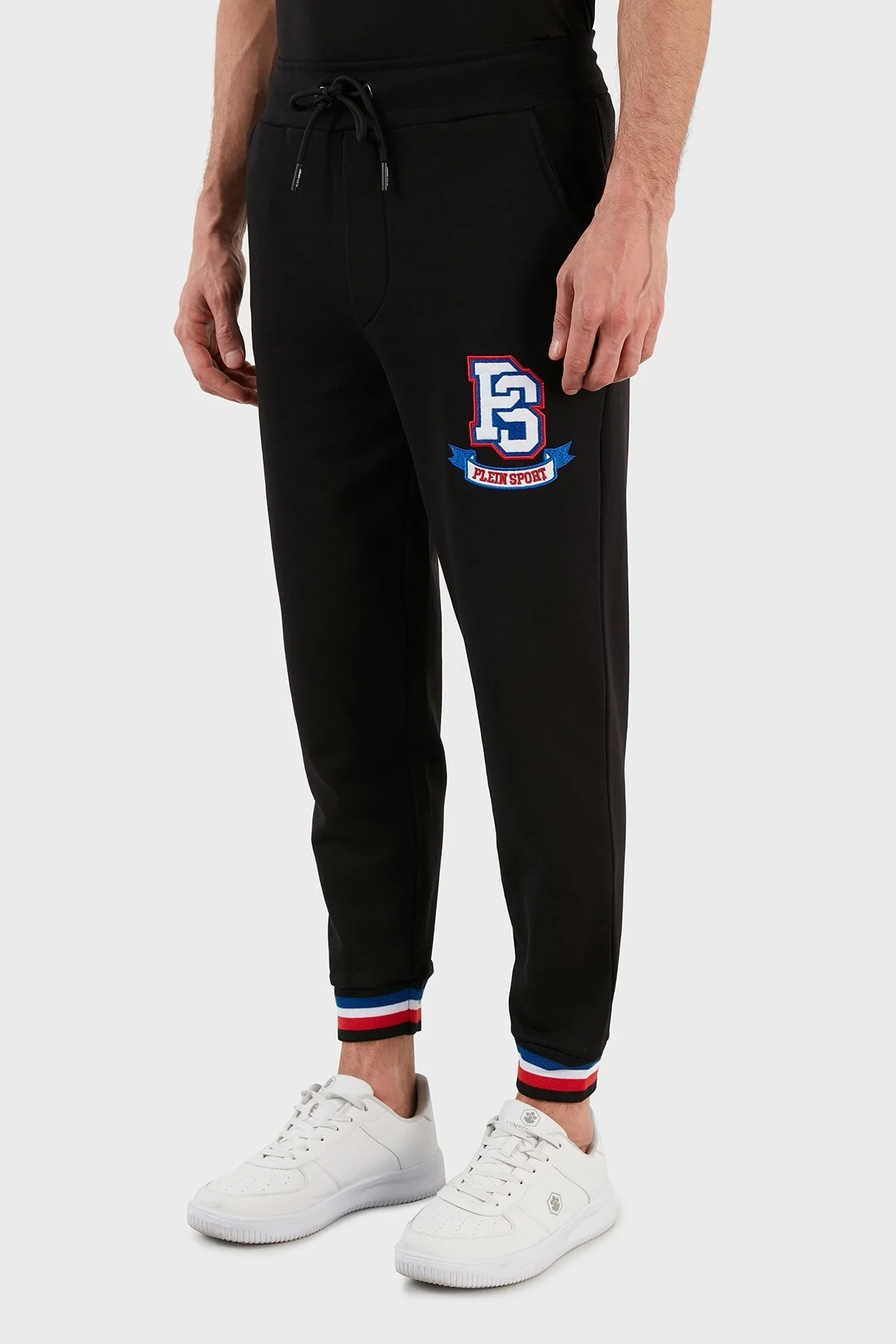 Plein Sport % 100 Pamuk Belden Bağlamalı Cepli Jogger Erkek Pantolon PFPS50699 SİYAH - 3