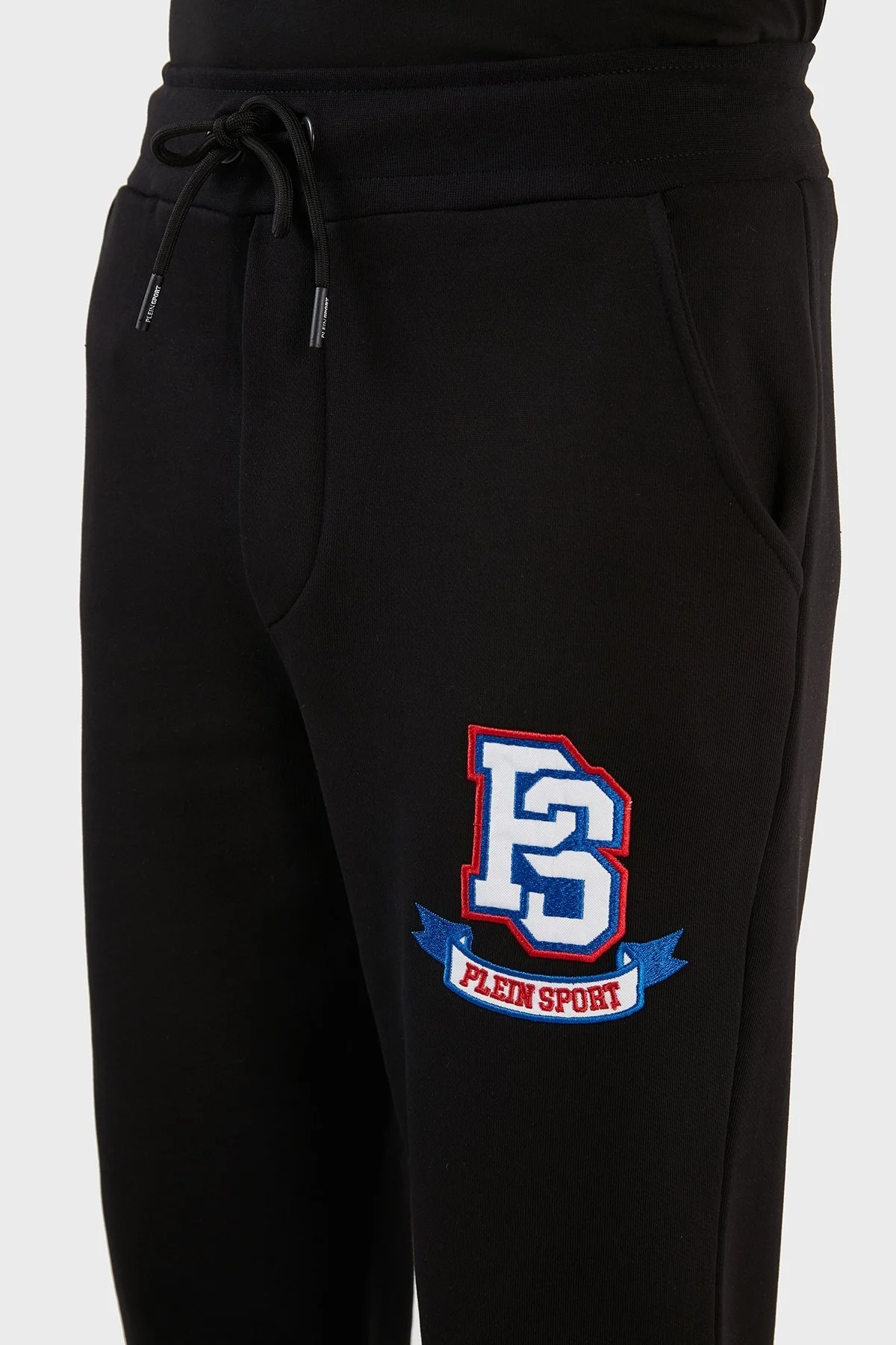 Plein Sport % 100 Pamuk Belden Bağlamalı Cepli Jogger Erkek Pantolon PFPS50699 SİYAH - 5