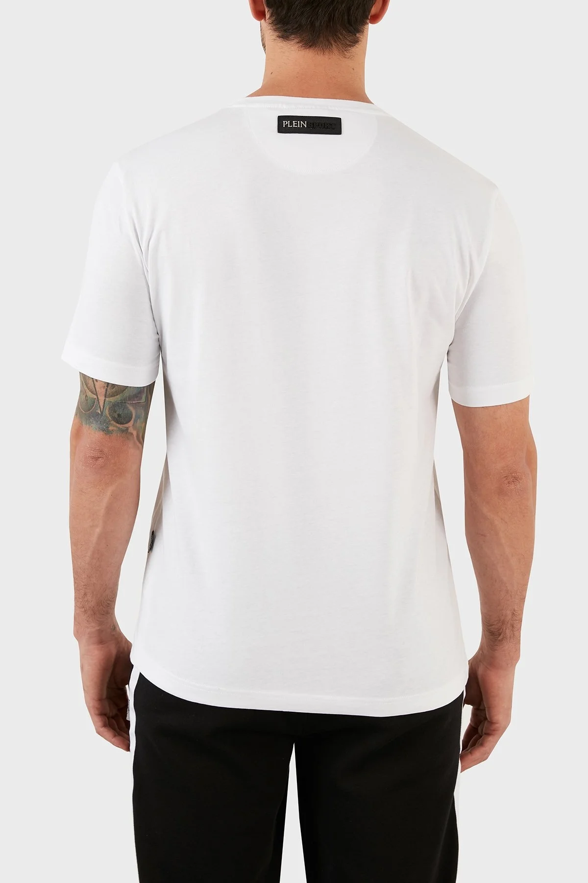 Plein Sport % 100 Pamuk Regular Fit Bisiklet Yaka Erkek T Shirt TIPS112301 BEYAZ - 2