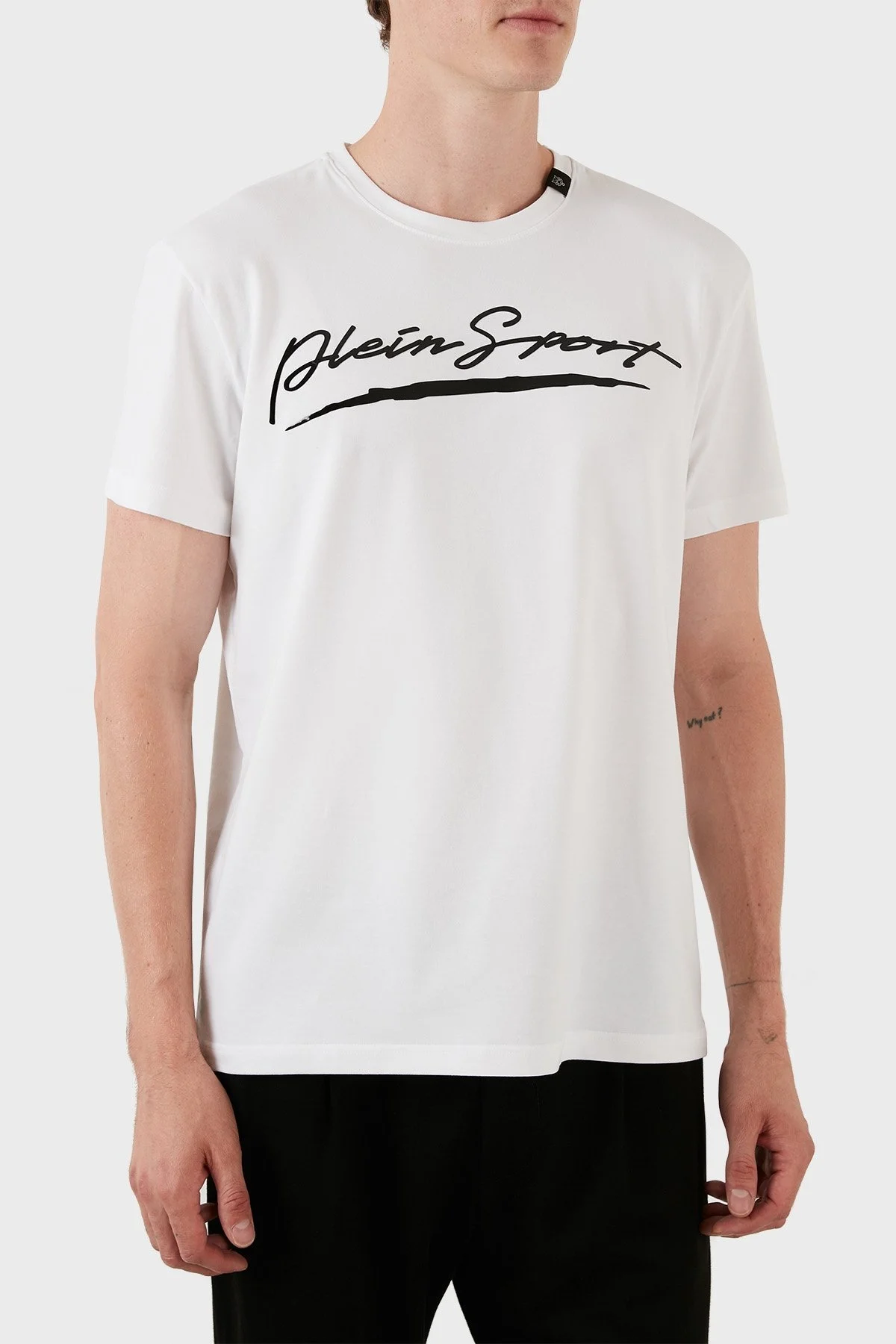 Plein Sport Baskılı Pamuklu Bisiklet Yaka Slim Fit Erkek T Shirt TIPS108TN01 BEYAZ - 3