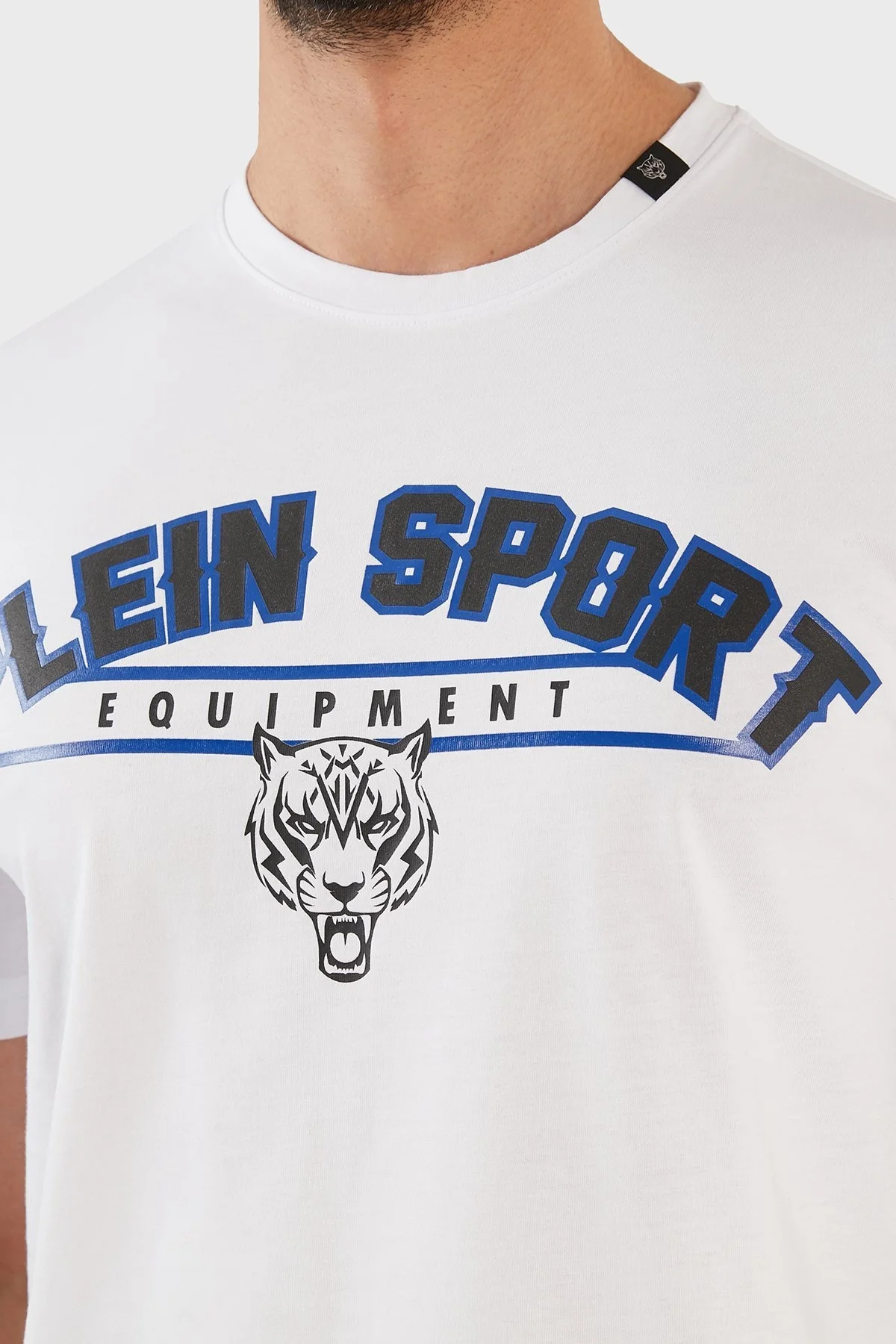 Plein Sport Logolu Bisiklet Yaka % 100 Pamuk Erkek T Shirt TIPS114TN01 BEYAZ - 6