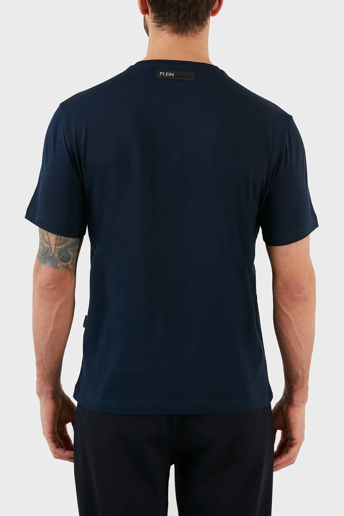 Plein Sport Logolu Bisiklet Yaka % 100 Pamuk Erkek T Shirt TIPS114TN85 LACİVERT - 2
