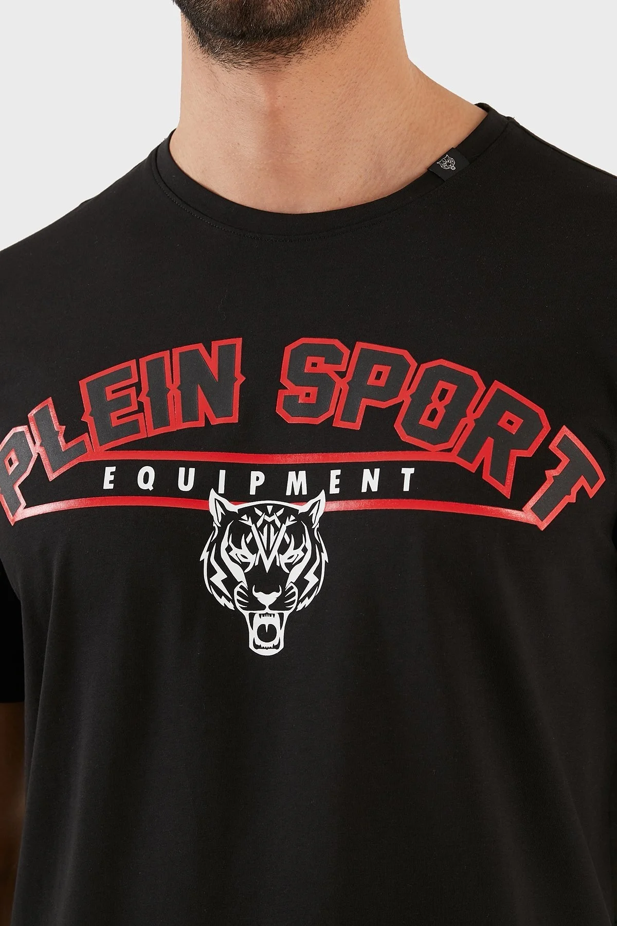 Plein Sport Logolu Bisiklet Yaka % 100 Pamuk Erkek T Shirt TIPS114TN99 SİYAH - 5