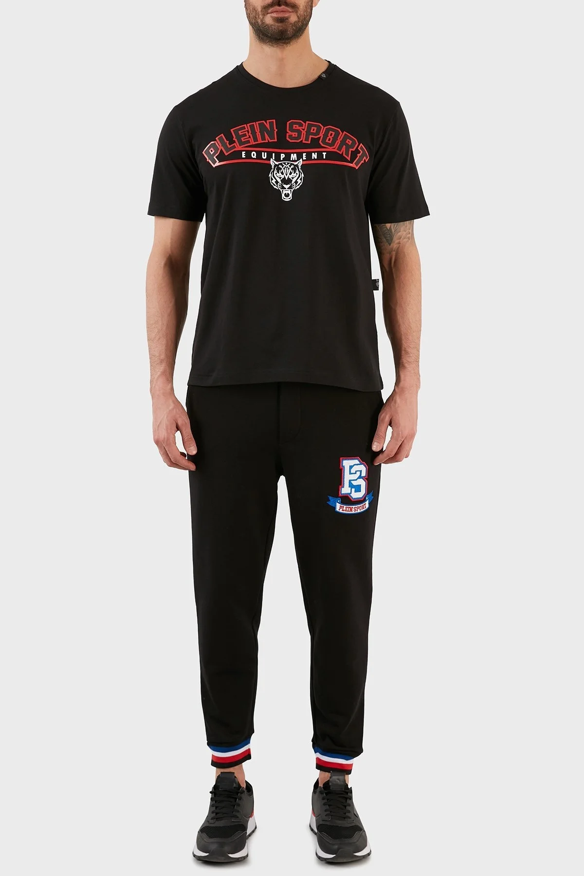 Plein Sport Logolu Bisiklet Yaka % 100 Pamuk Erkek T Shirt TIPS114TN99 SİYAH - 6