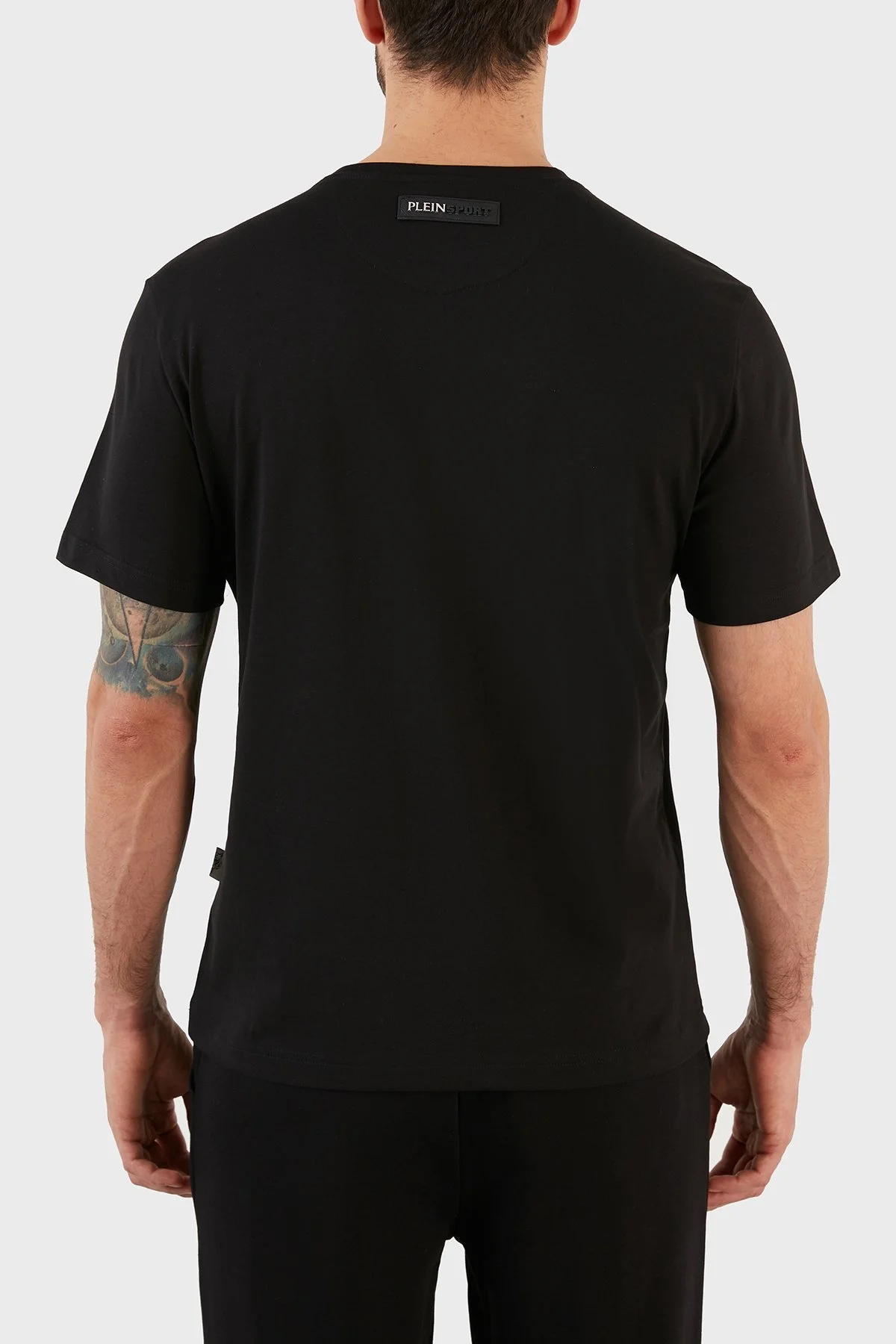 Plein Sport Logolu Bisiklet Yaka % 100 Pamuk Erkek T Shirt TIPS119TN99 SİYAH - 3