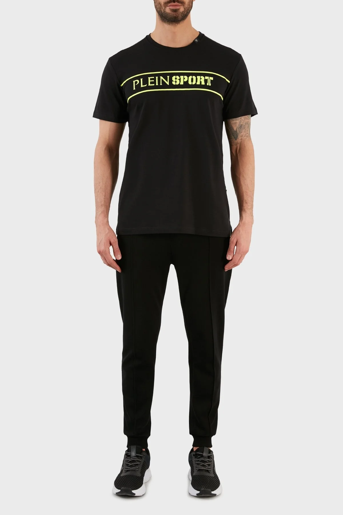 Plein Sport Logolu Bisiklet Yaka Pamuklu Erkek T Shirt TIPS101IT99 SİYAH - 5