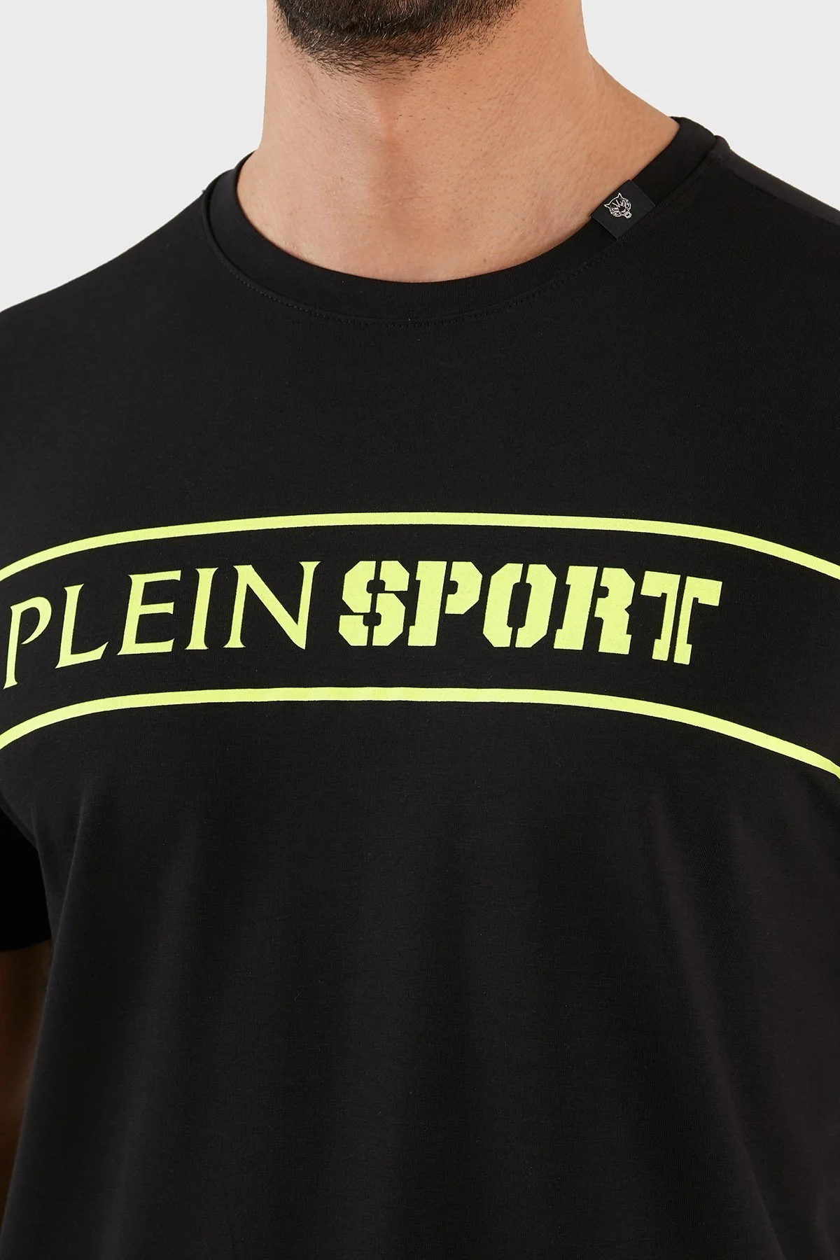 Plein Sport Logolu Bisiklet Yaka Pamuklu Erkek T Shirt TIPS101IT99 SİYAH - 6