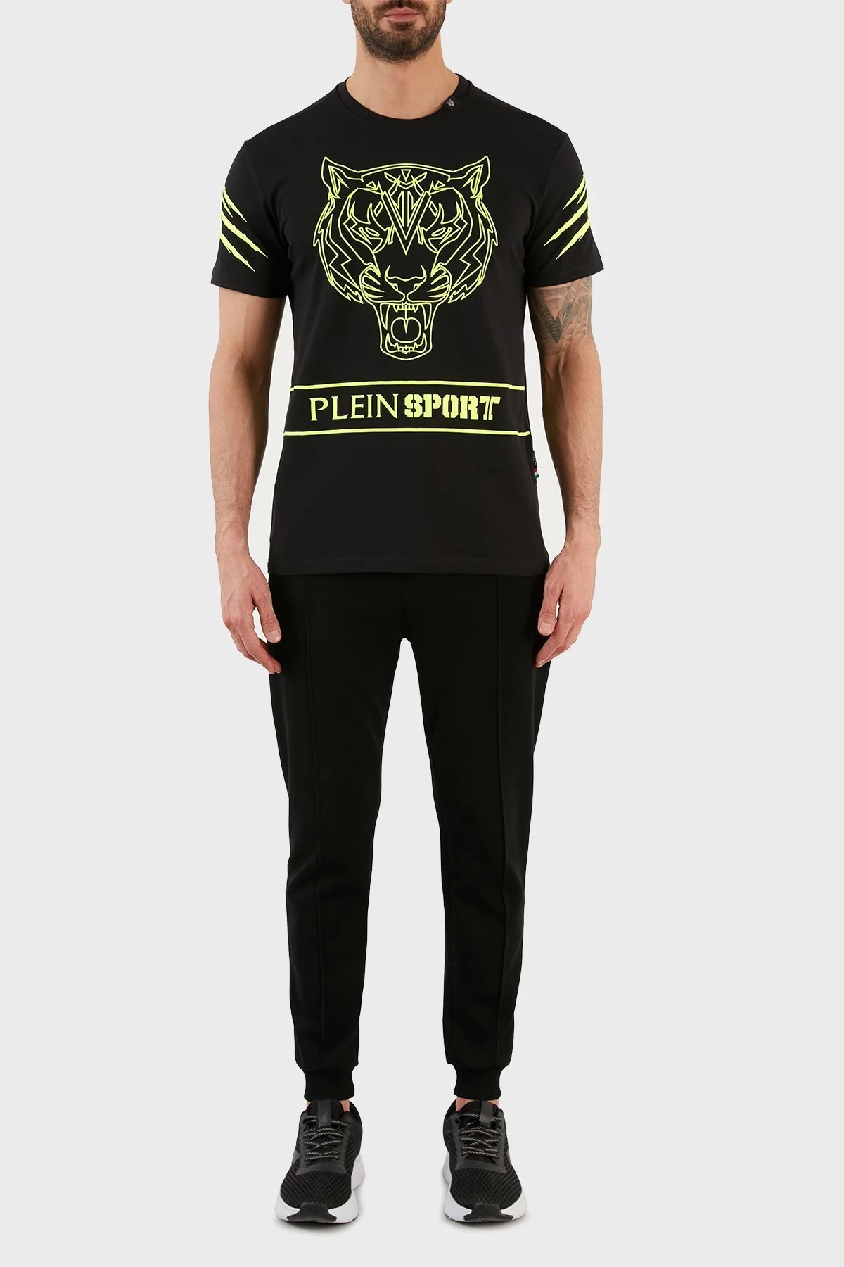 Plein Sport Logolu Bisiklet Yaka Pamuklu Erkek T Shirt TIPS102IT99 SİYAH - 5