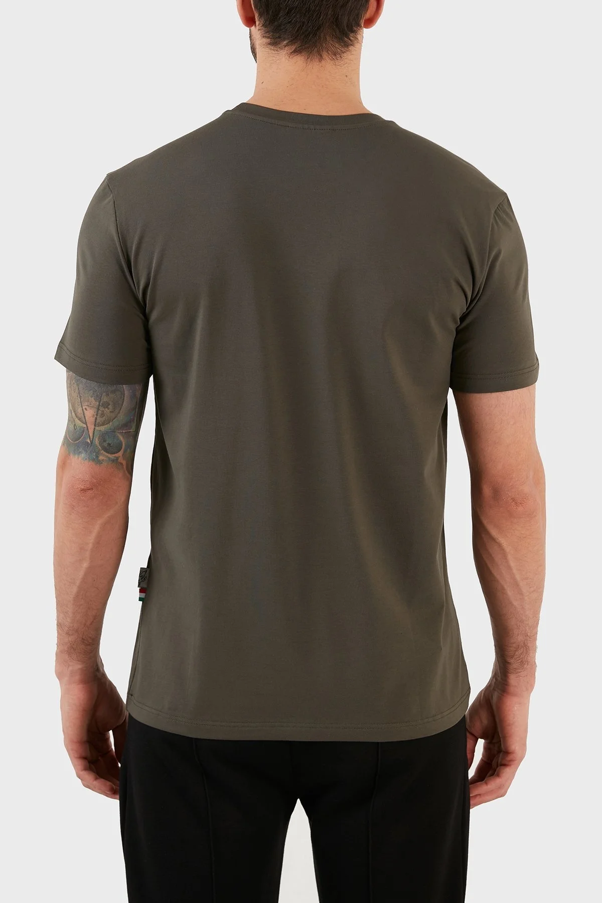 Plein Sport Logolu Bisiklet Yaka Pamuklu Erkek T Shirt TIPS108TN32 HAKİ - 2